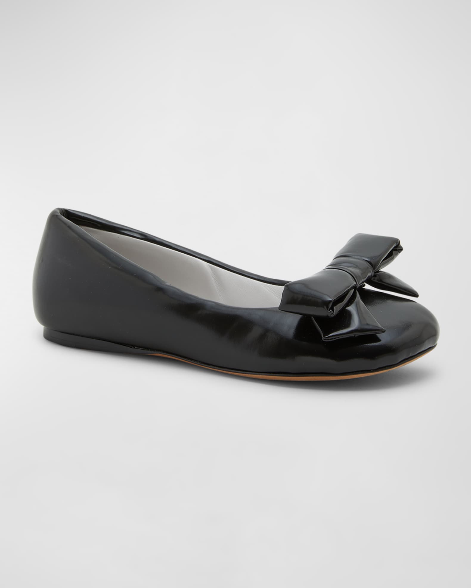 Loewe Puffy Patent Leather Ballerina Flats | Neiman Marcus