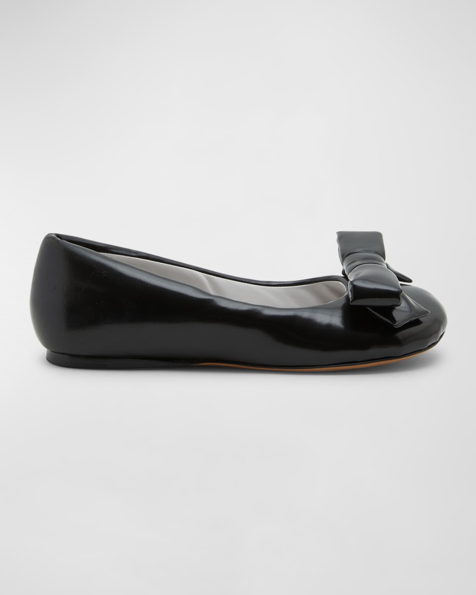 Loewe Puffy Patent Leather Ballerina Flats | Neiman Marcus
