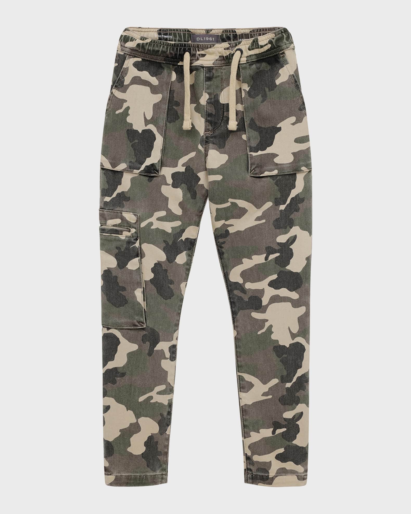 DL1961 Boy's Jackson Camouflage-Print Joggers, Size 2-7