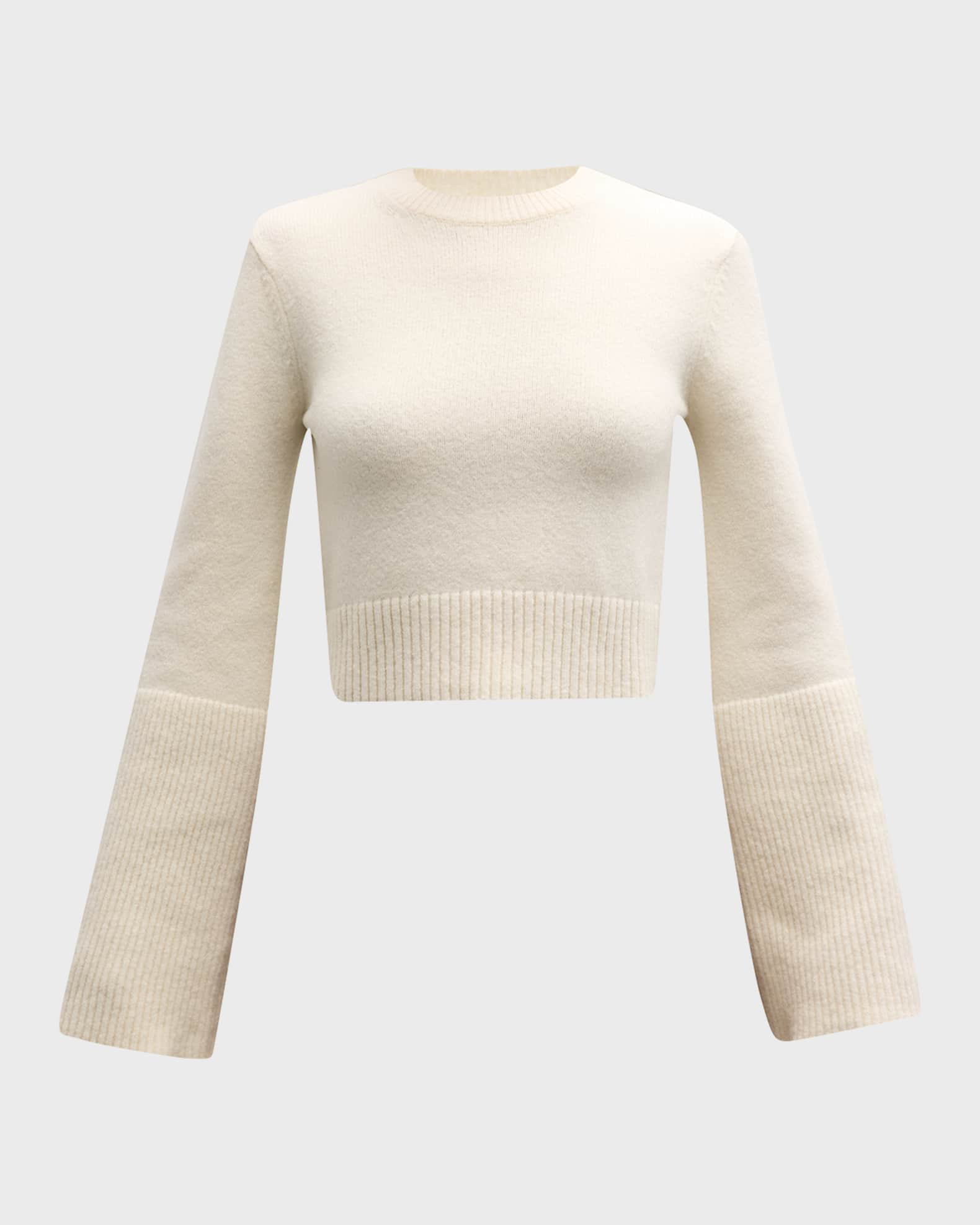 A.L.C. Clover Crewneck Wool Blend Sweater Neiman Marcus