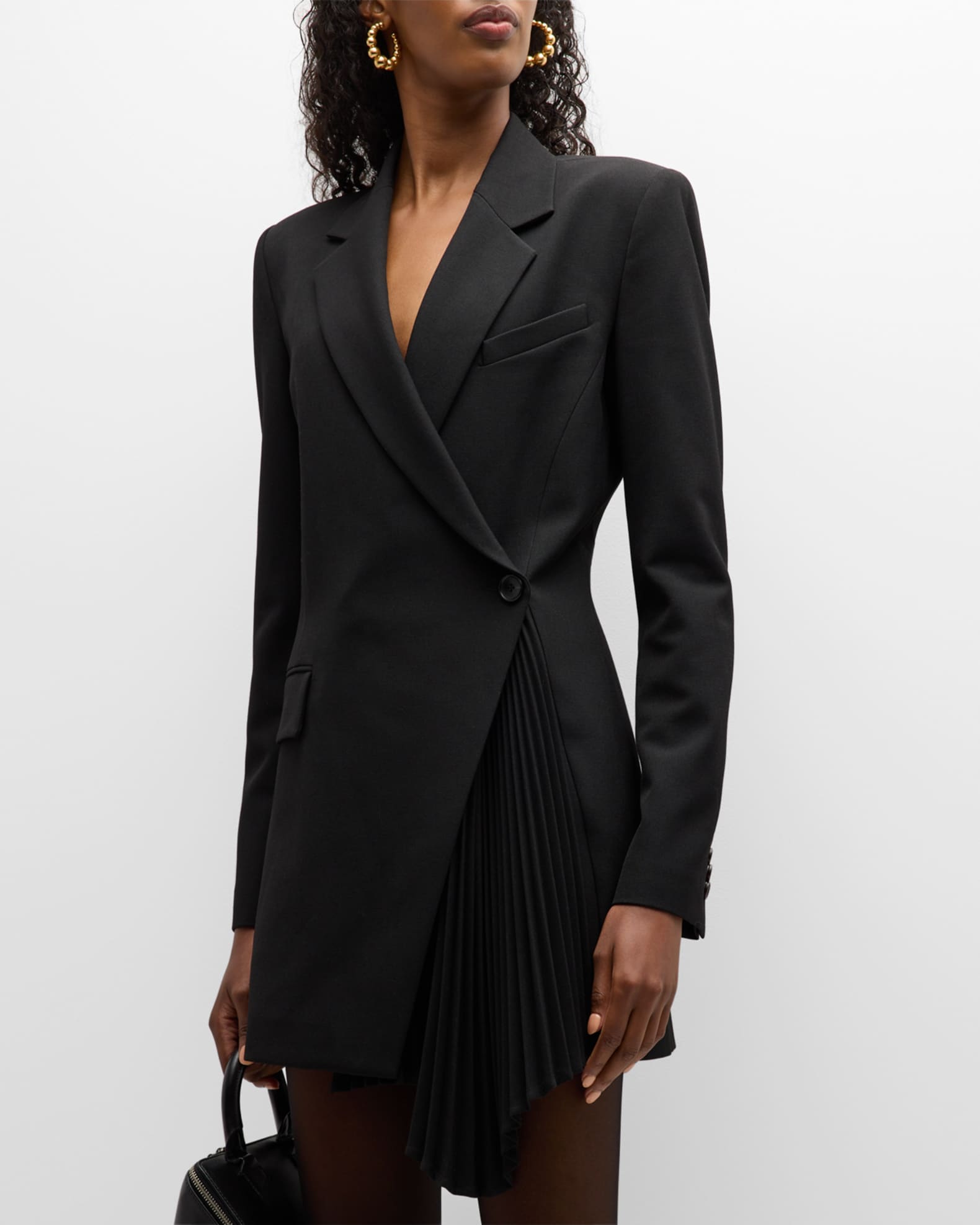 A.L.C. Juliet Pleated Blazer Mini Dress Neiman Marcus
