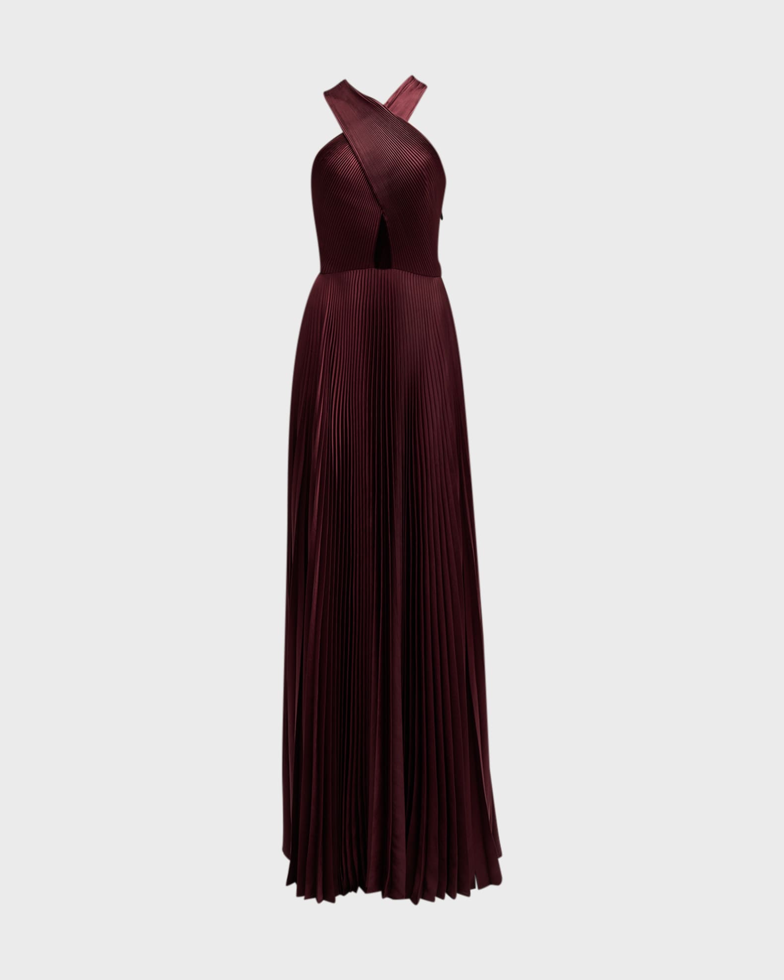 Athena pleated maxi dress in gold hot sale