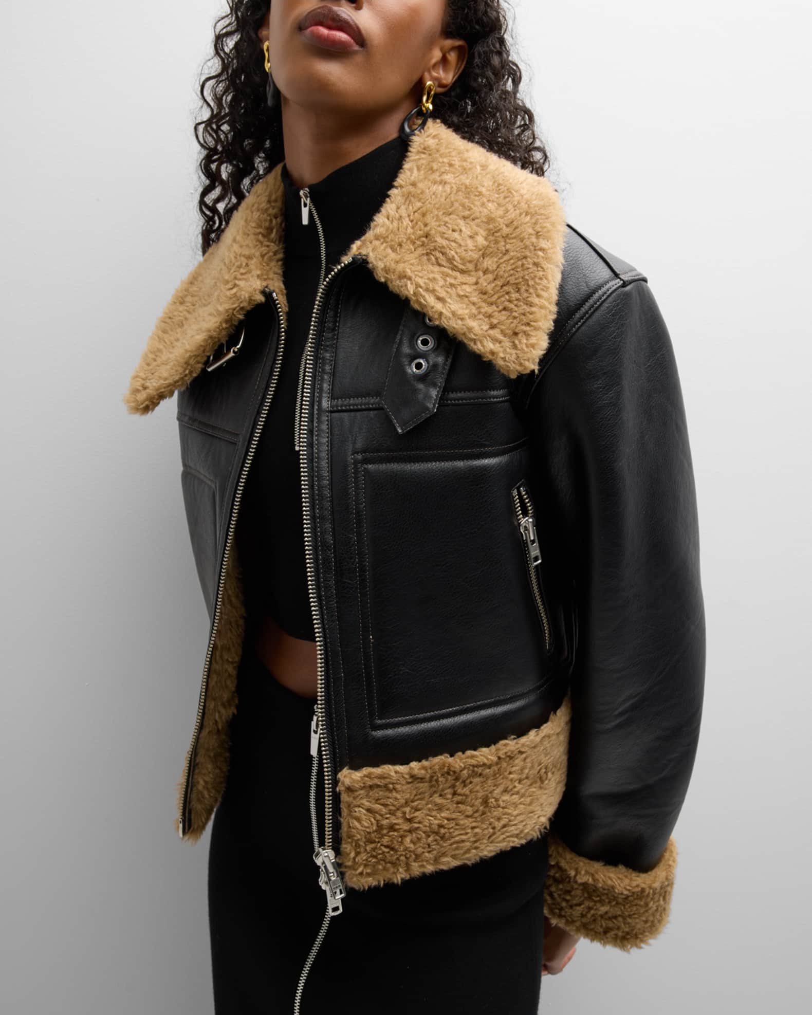 A.L.C. Aspen Faux-Leather Jacket | Neiman Marcus