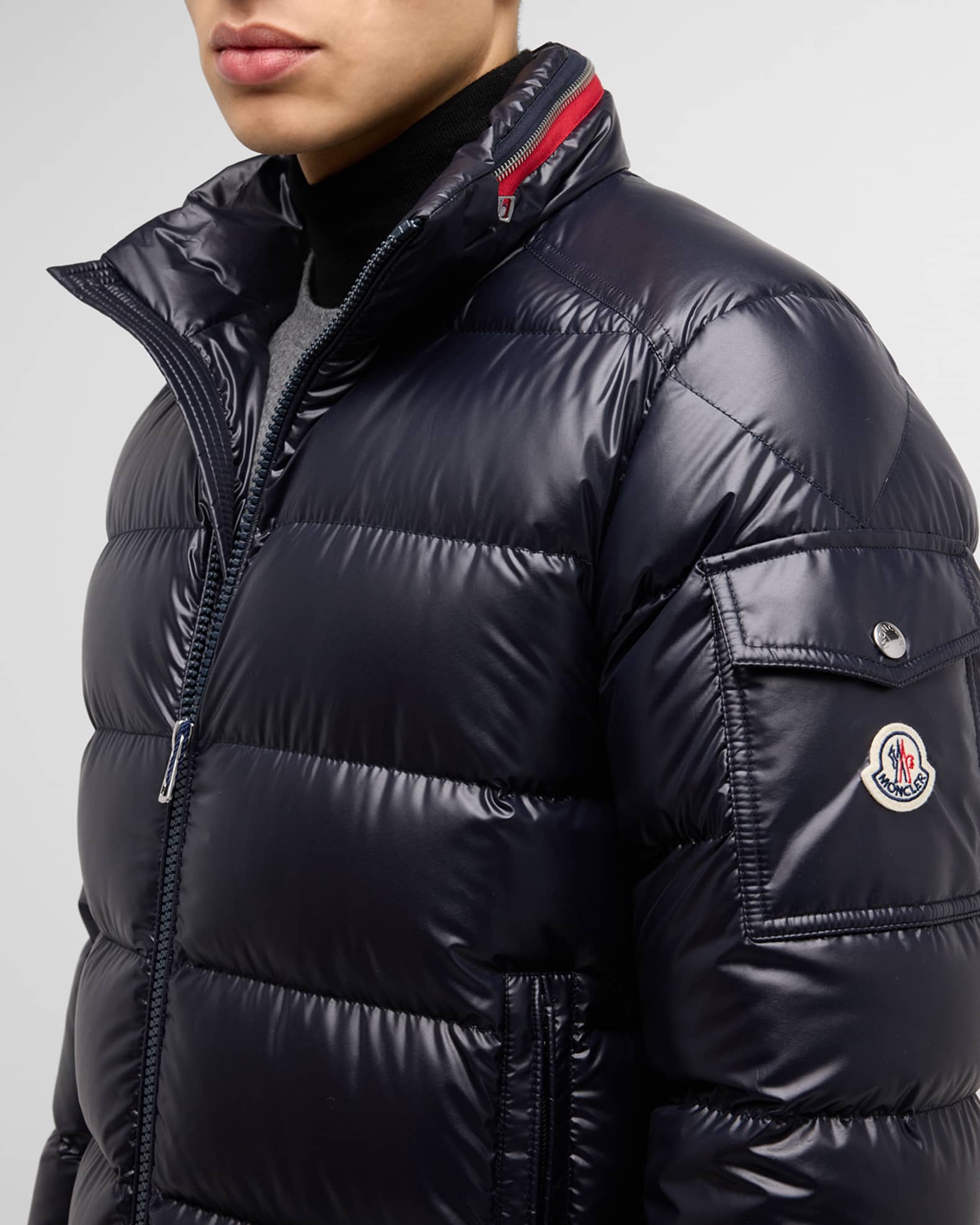 Moncler Men's Quilted Down Hooded Puffer Jacket | Neiman Marcus