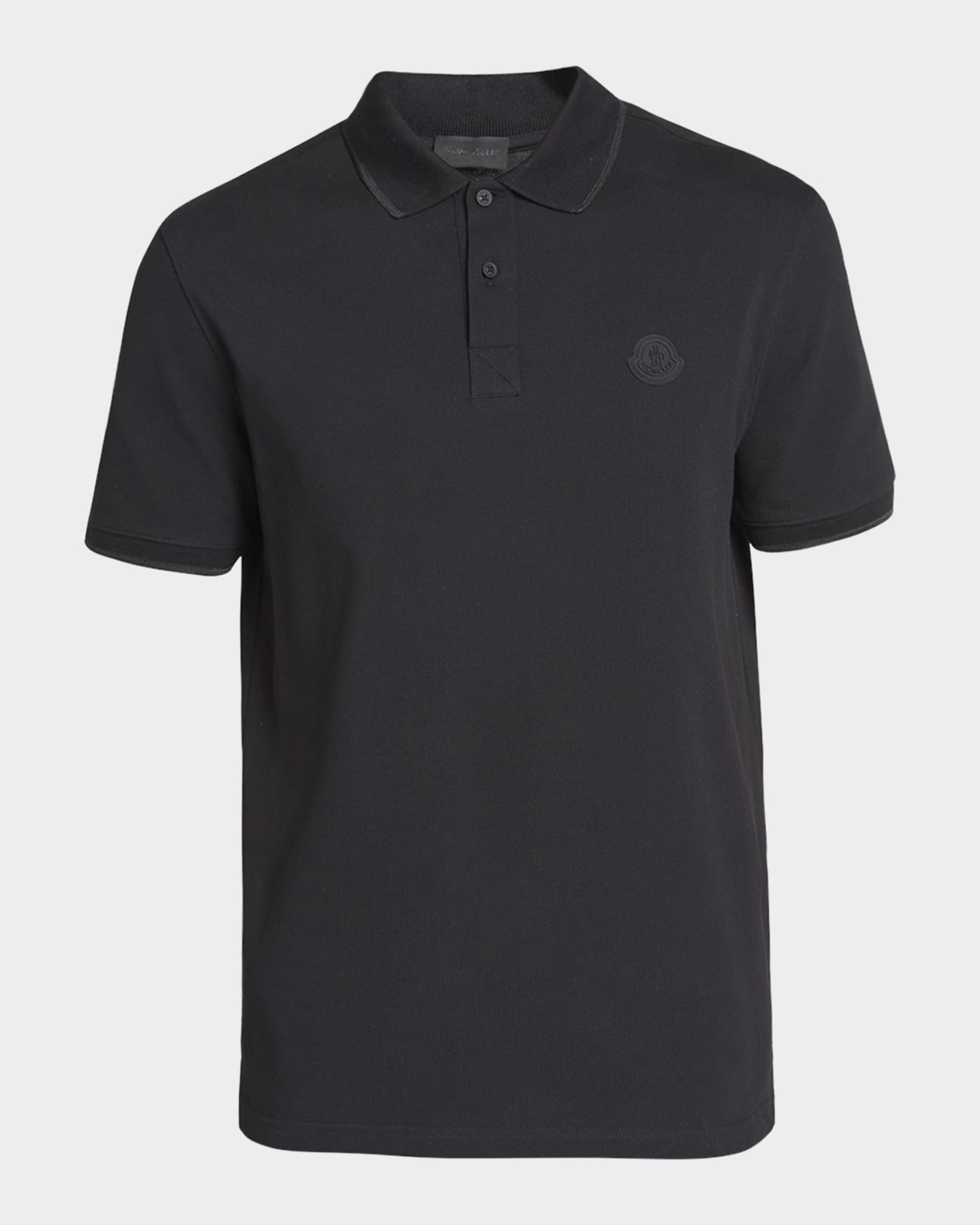 MONCLER, SILICONE LOGO PATCH POLO SHIRT, Men