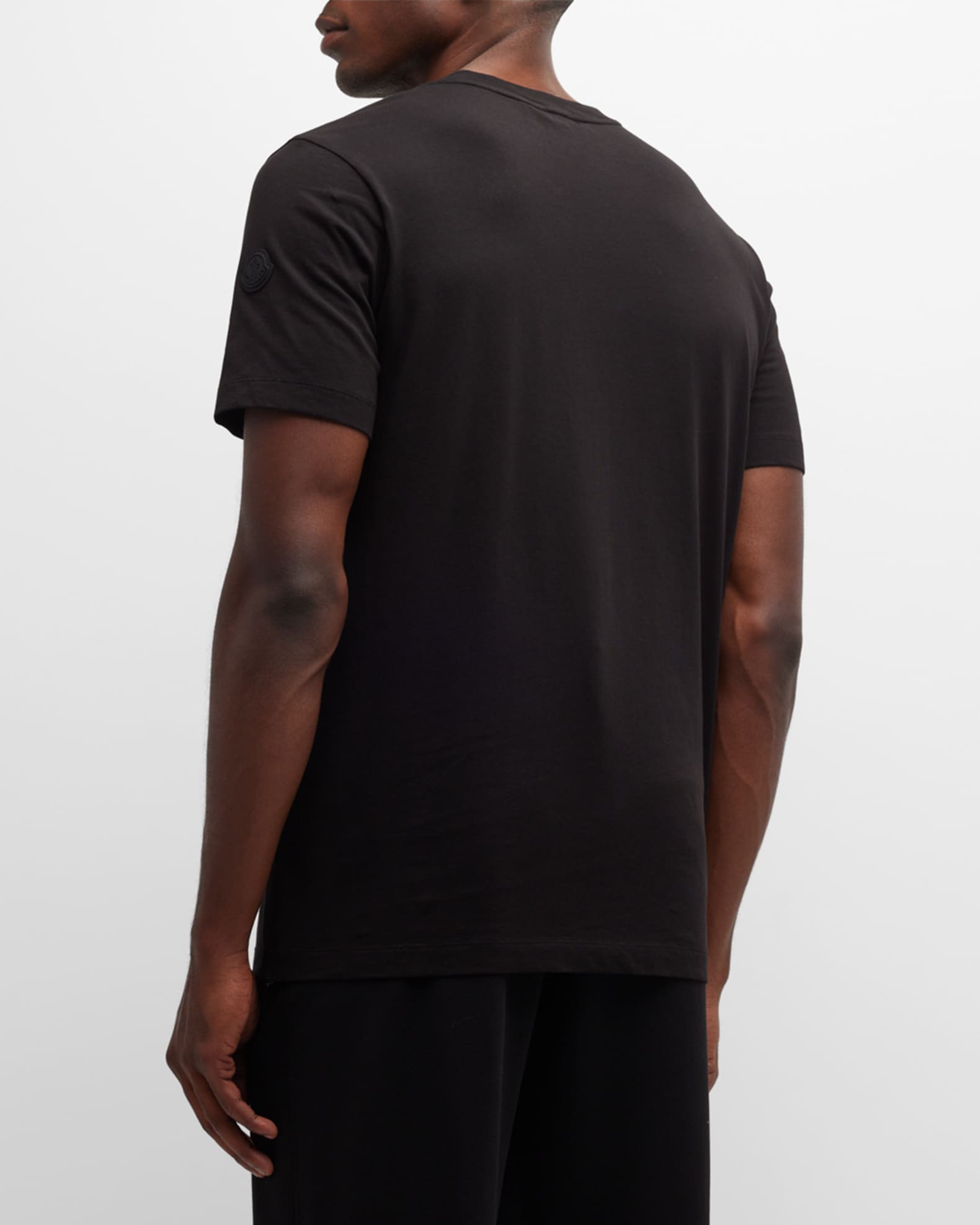 Moncler Men's Degrade Felt Logo T-Shirt | Neiman Marcus