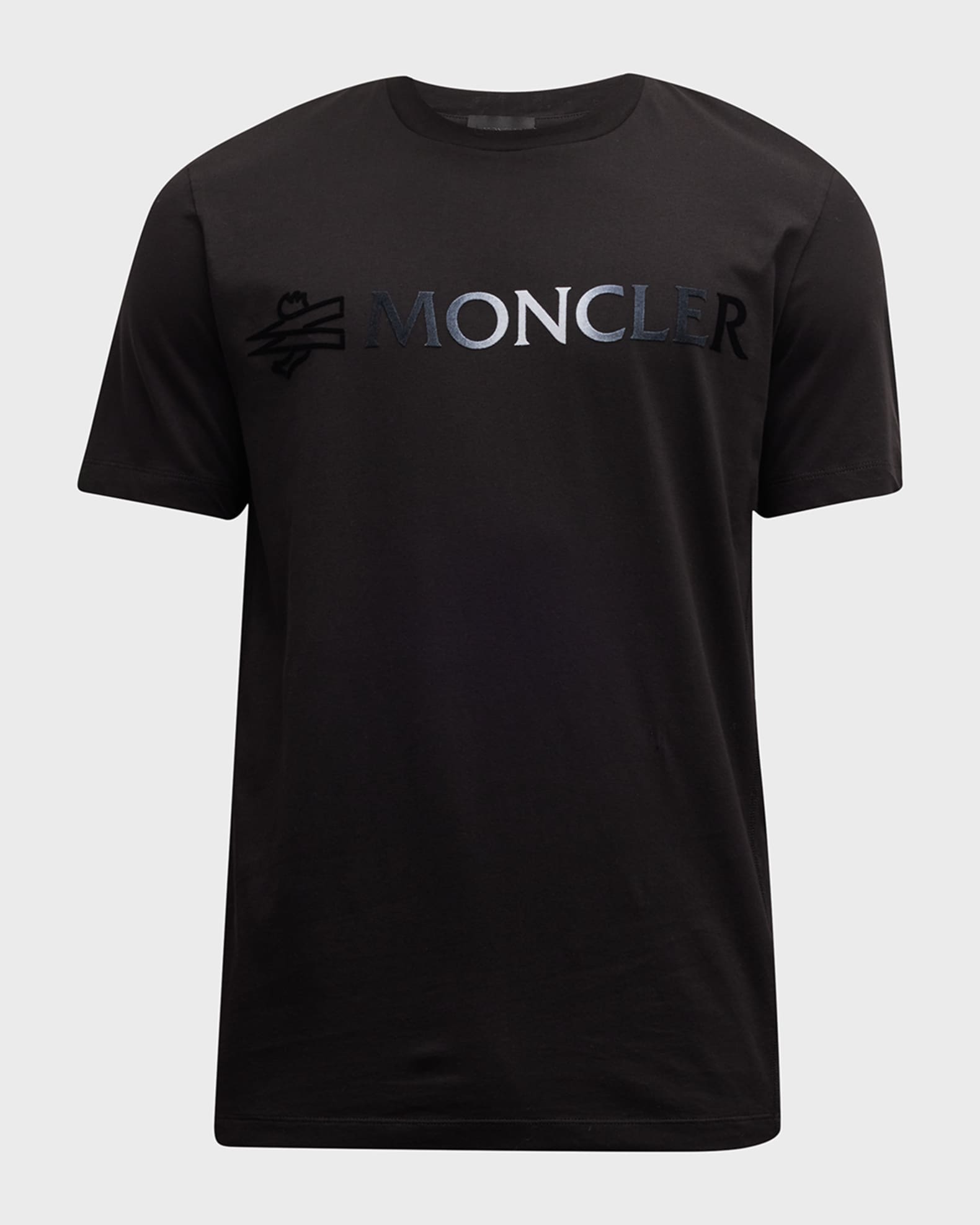 Black moncler t shirt mens 2025
