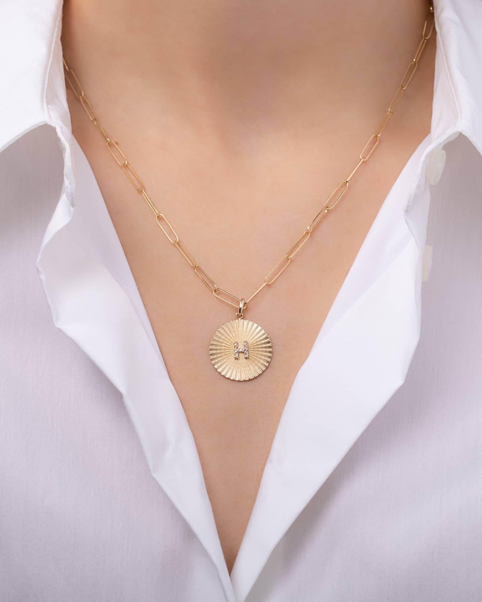 Zoe lev diamond initial necklace sale