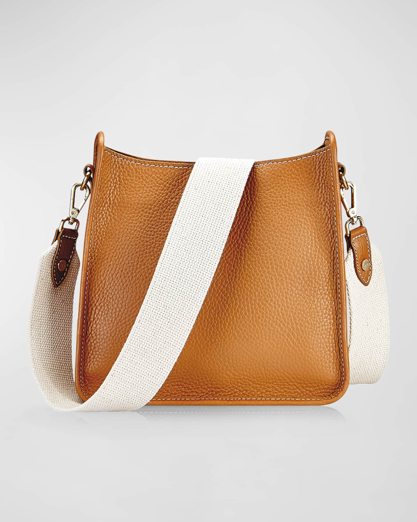 Gigi New York Elle Pebble Leather Crossbody Bag Tan