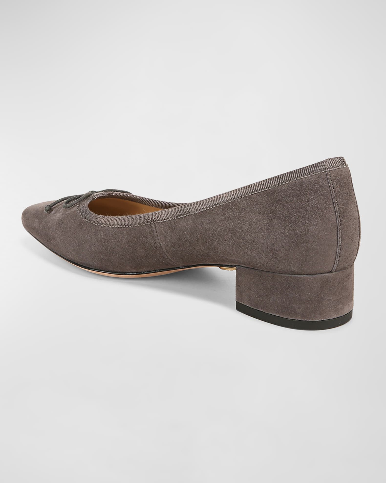 Veronica Beard Cecelia Suede BlockHeel Ballerina Pumps Neiman Marcus