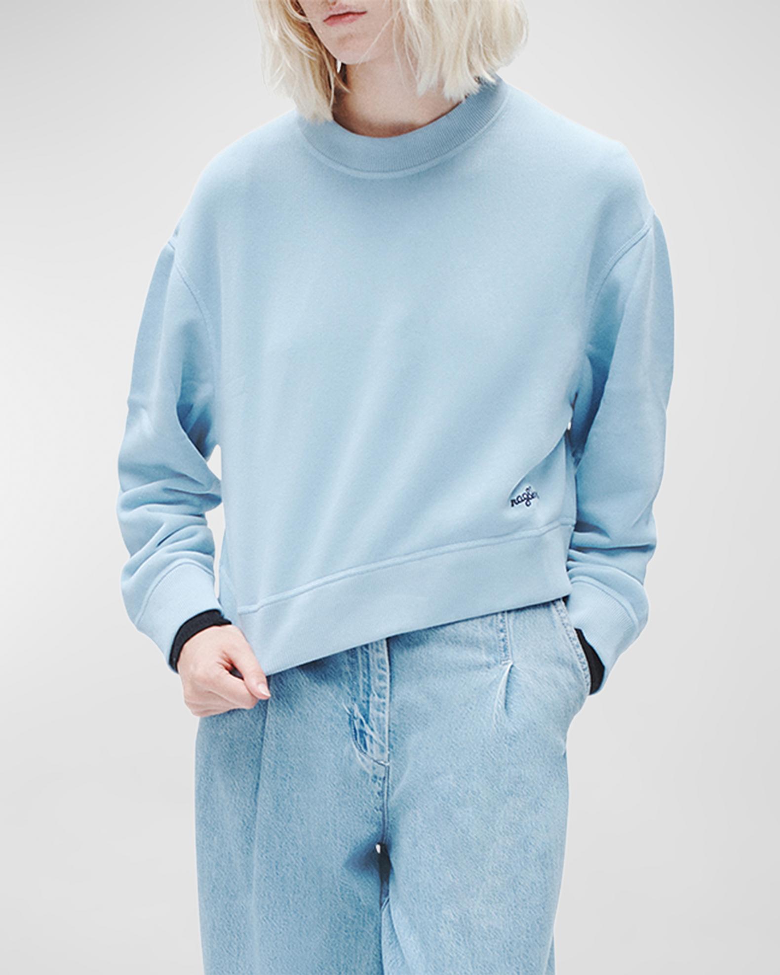 Rag & Bone Vintage Cotton-Terry Crewneck Sweatshirt | Neiman Marcus