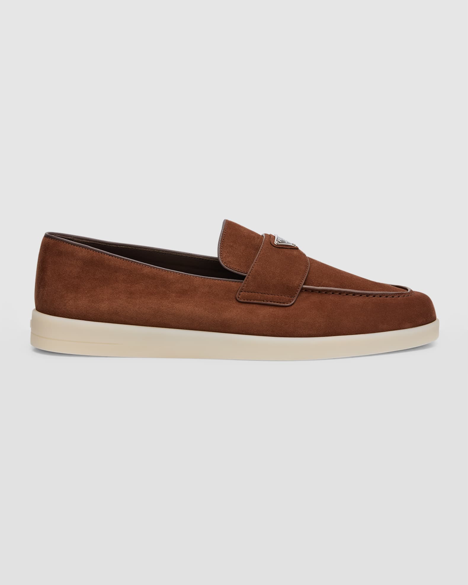 Men's Saint Tropez Triangle Logo Suede Loafers 0