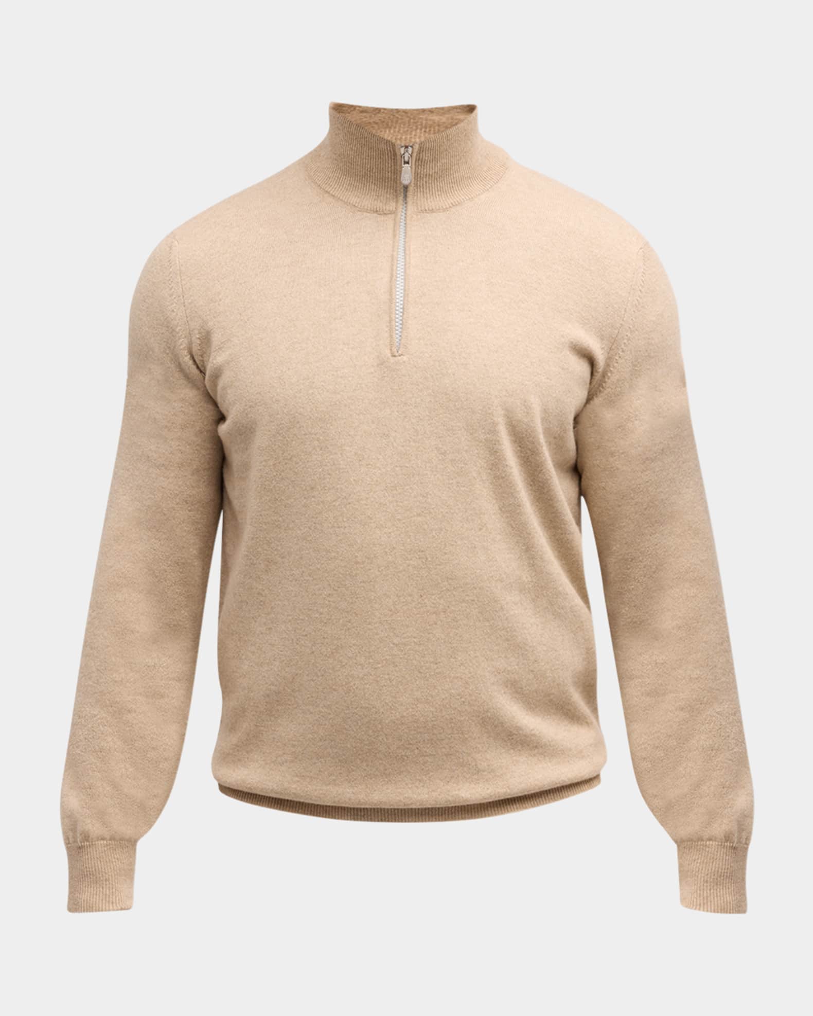 Brunello Cucinelli Men's Cashmere QuarterZip Sweater Neiman Marcus