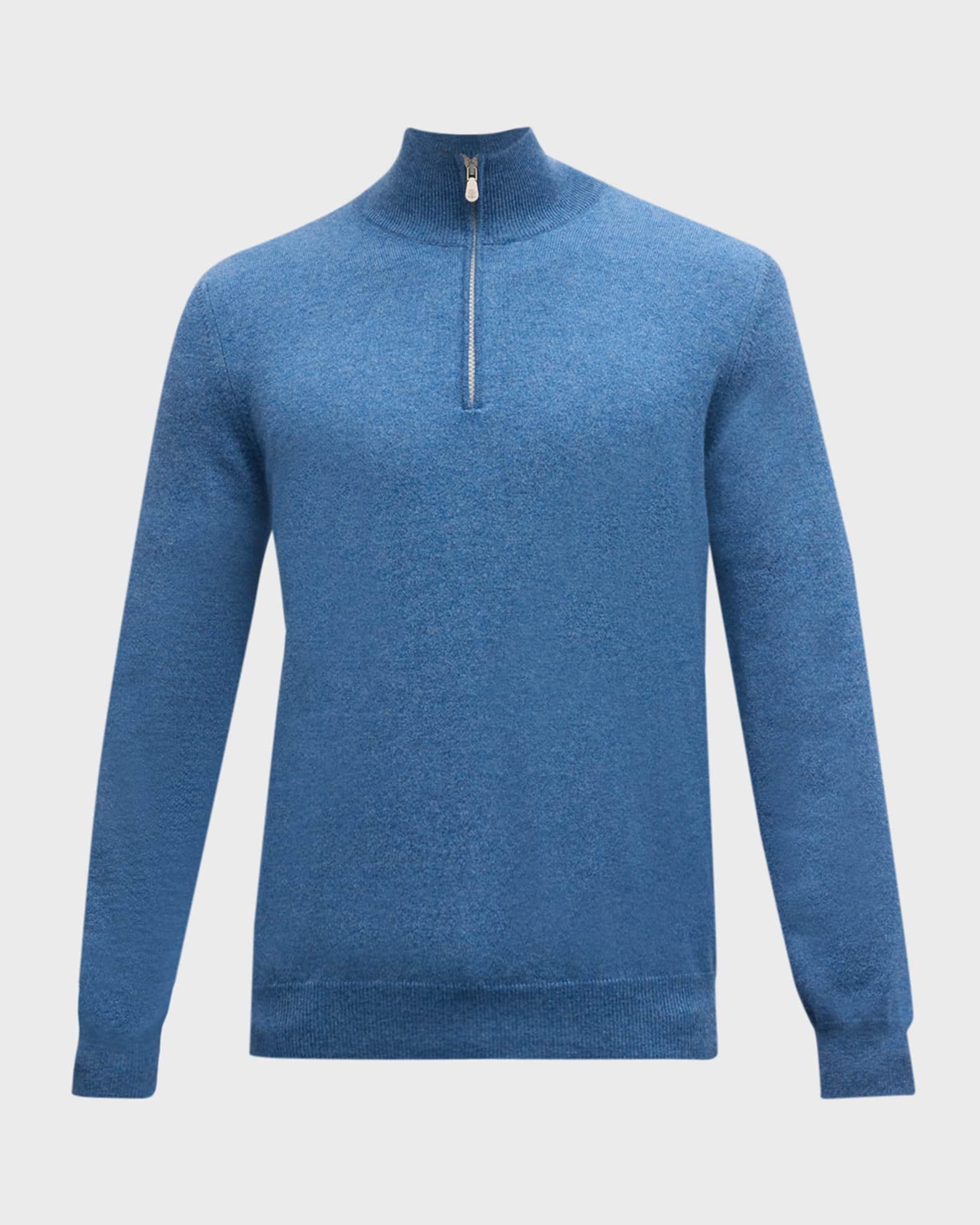 Brunello Cucinelli Men's Cashmere QuarterZip Sweater Neiman Marcus