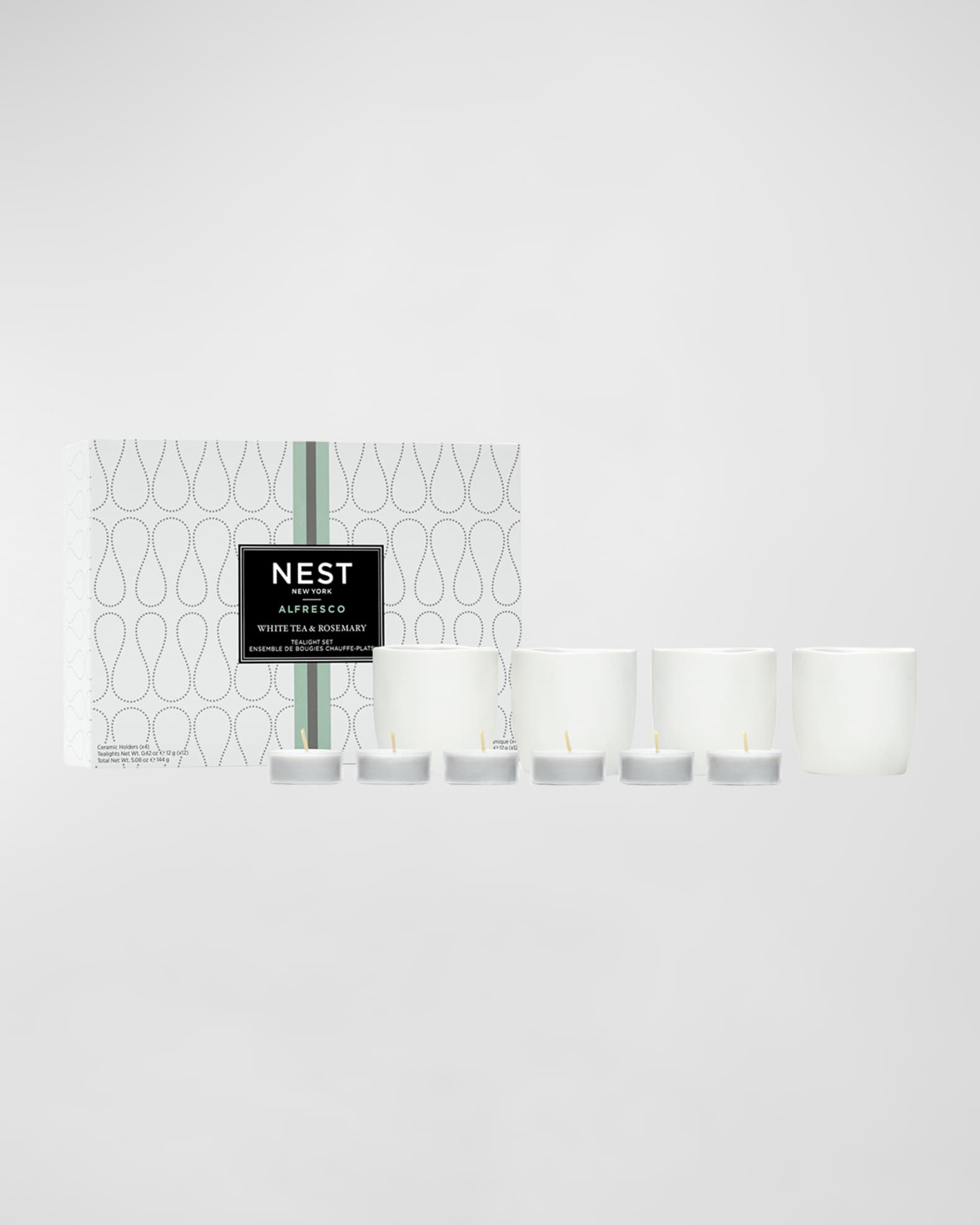 NEST New York White Tea and Rosemary Alfresco Tealights Set Neiman Marcus