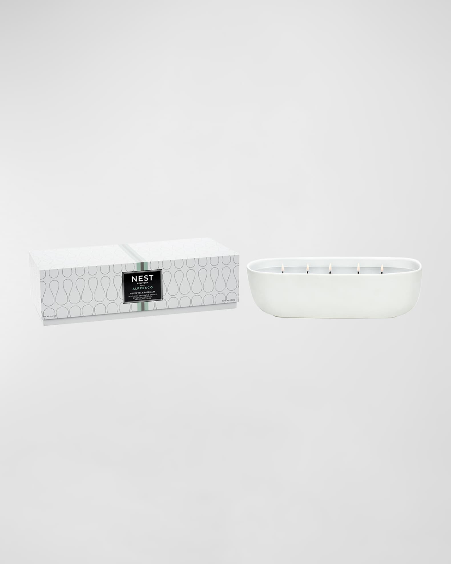NEST New York White Tea and Rosemary Alfresco MultiWick Trough Candle