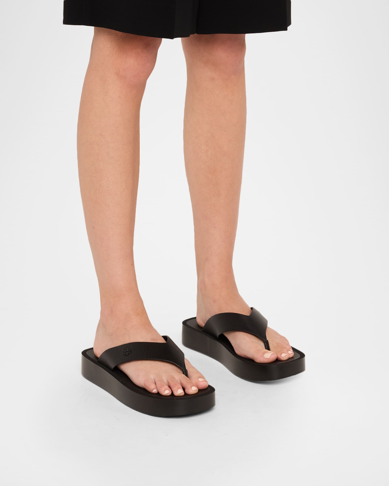 Leather Medallion Flip Flop Sandals 1