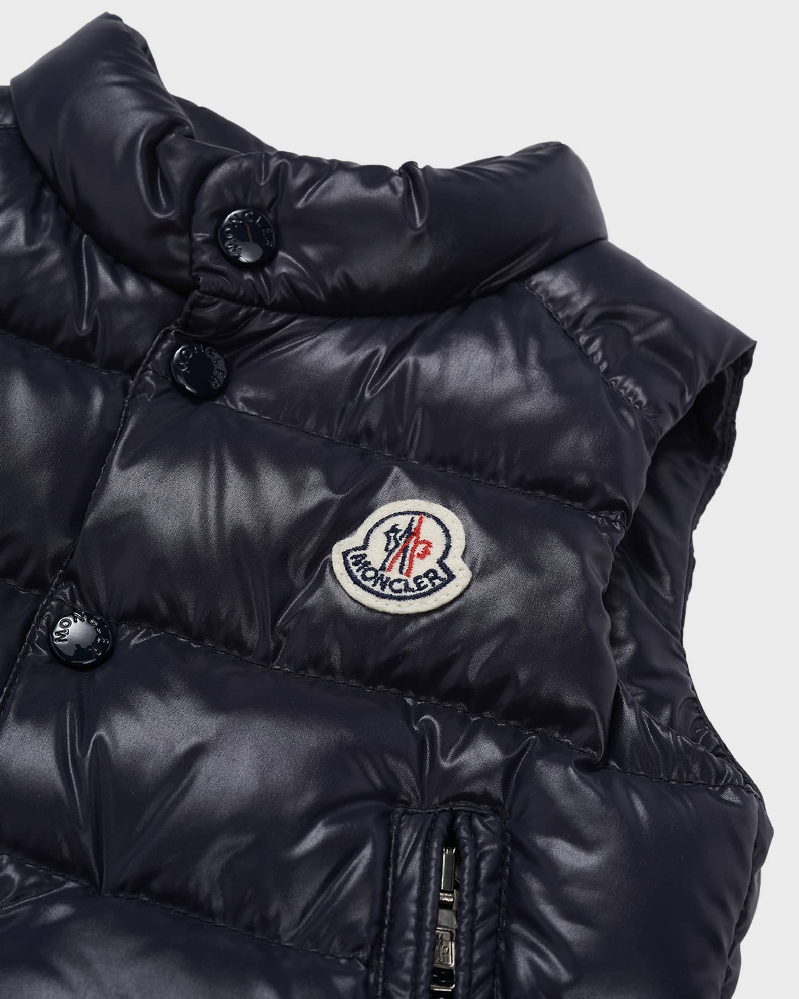 Moncler Boy's Bernard Shiny Vest, Size 12M-3 | Neiman Marcus