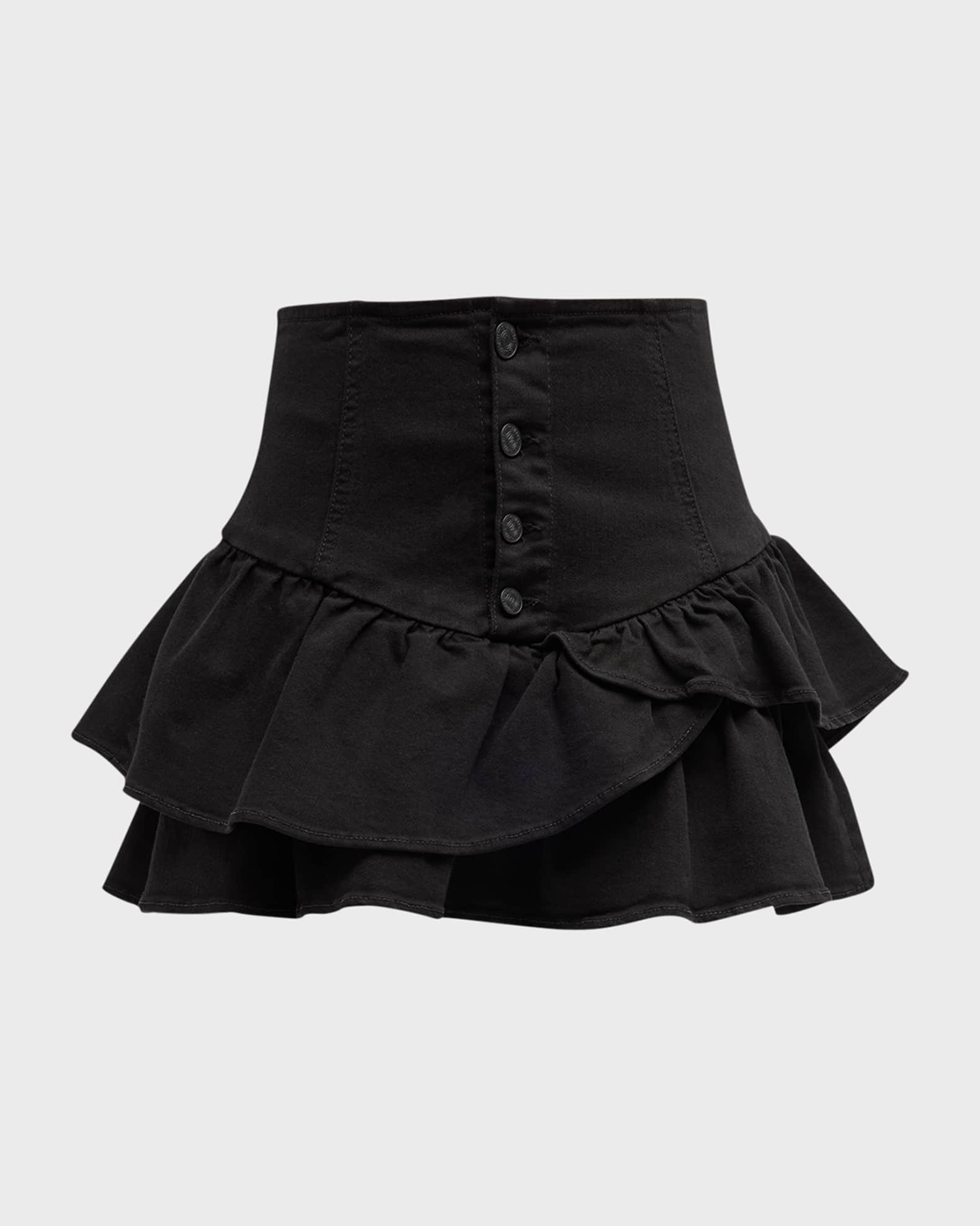 MOTHER The Pixie Minx Denim Mini Skirt | Neiman Marcus