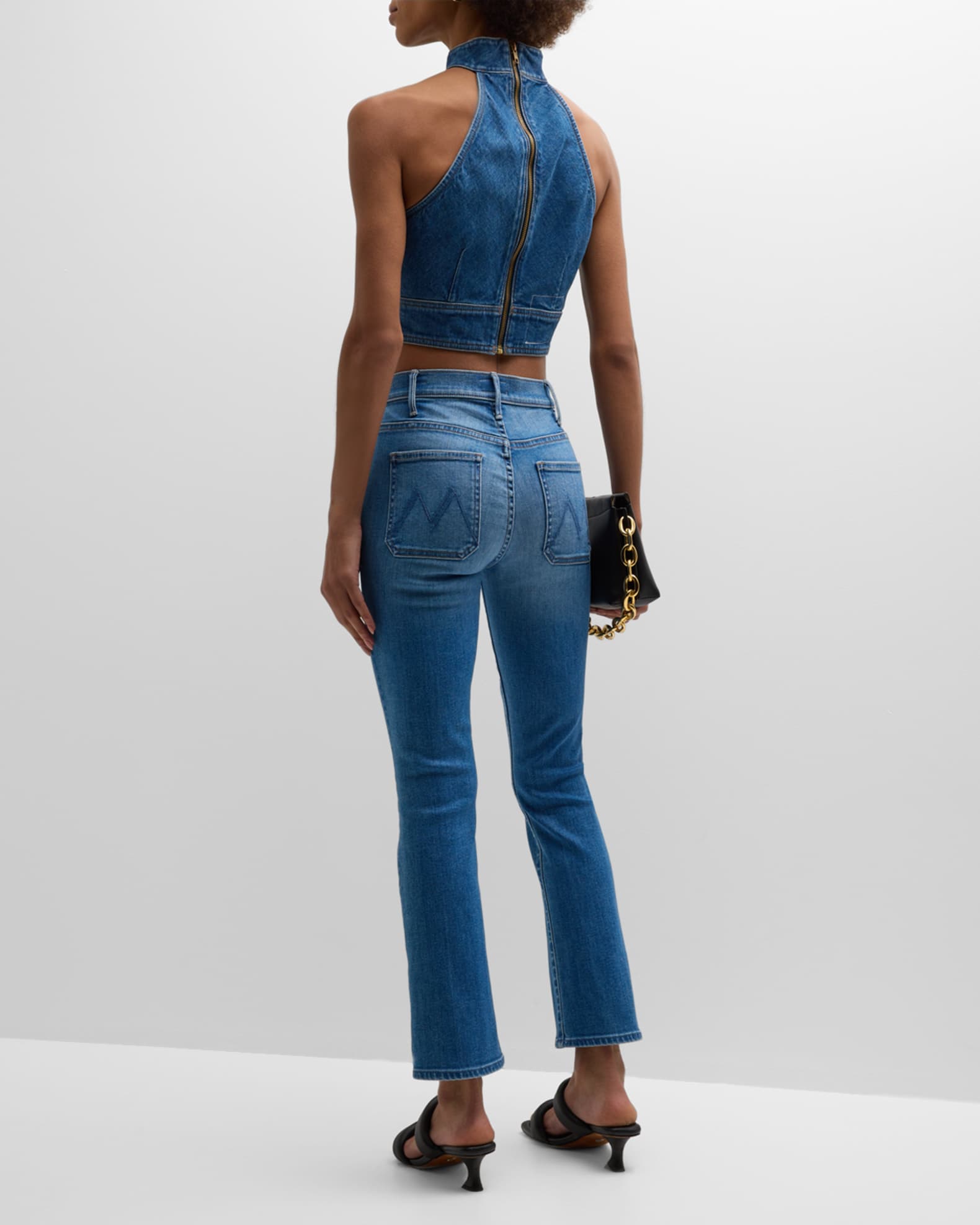 MOTHER The Patch Pocket Insider Ankle Jeans | Neiman Marcus