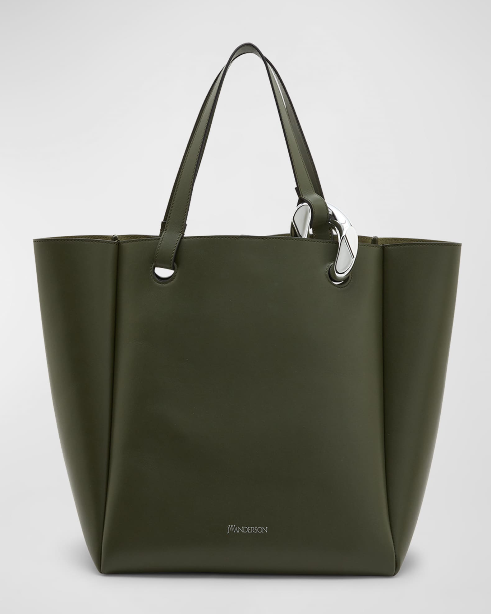 Neiman Marcus, Bags, Neiman Marcus Vegan Leather Olive Green Tote Bag