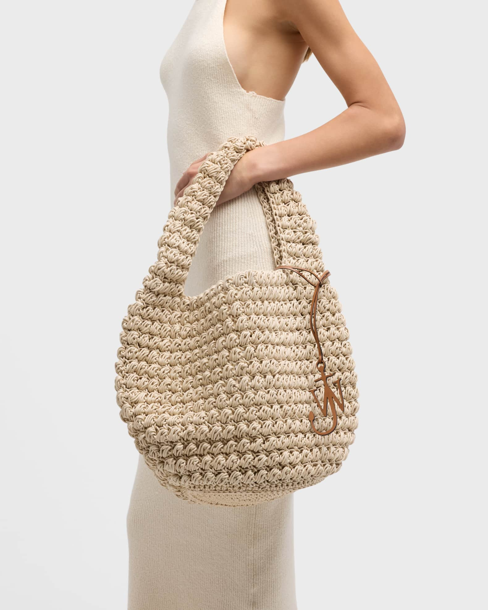 Popcorn Crochet Basket Bag