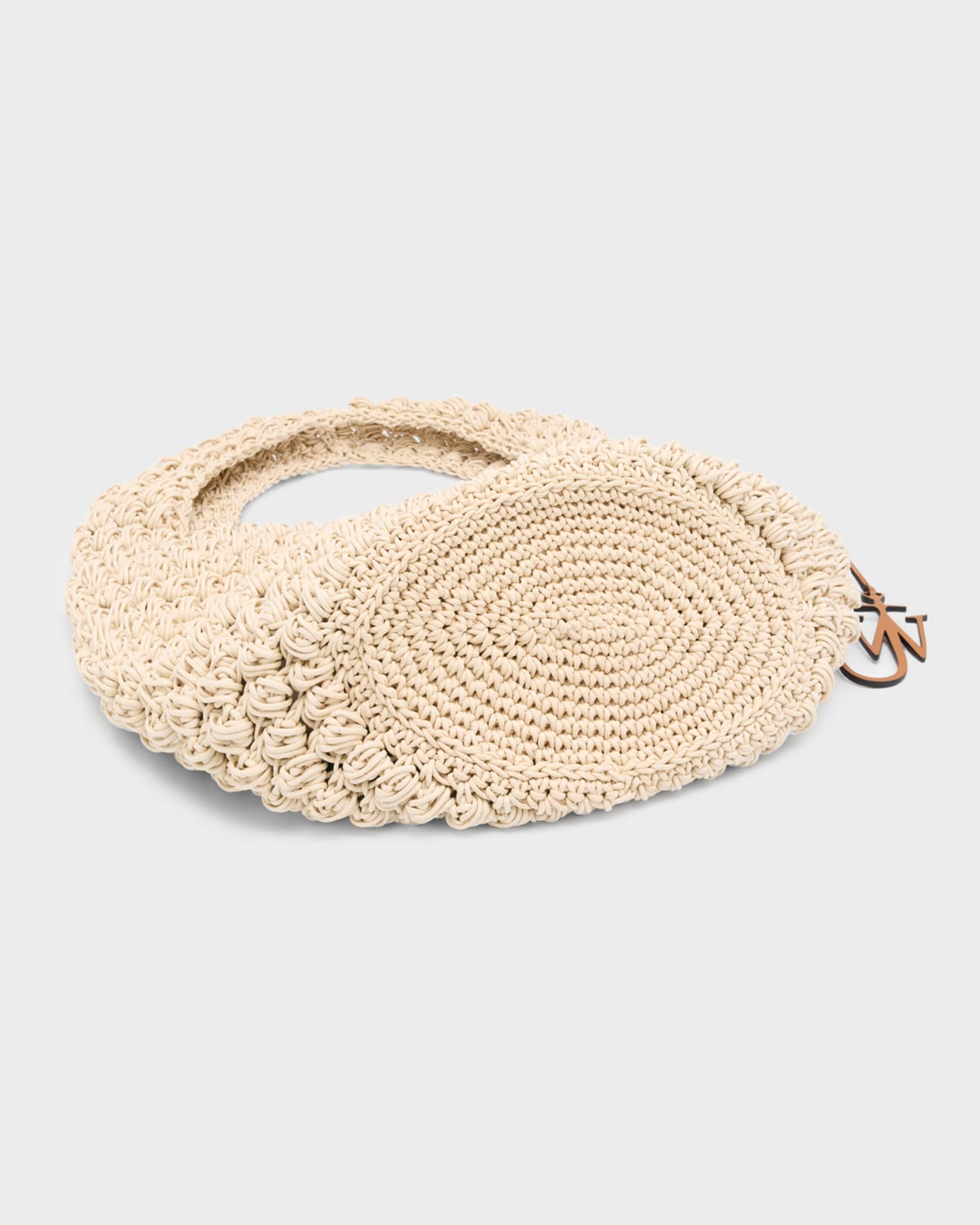 JW Anderson large Popcorn crochet bucket bag - Orange