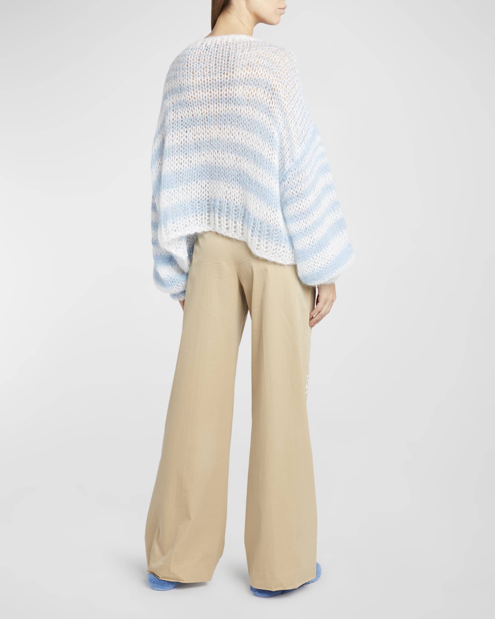 Loewe Striped Anagram Knit Sweater | Neiman Marcus