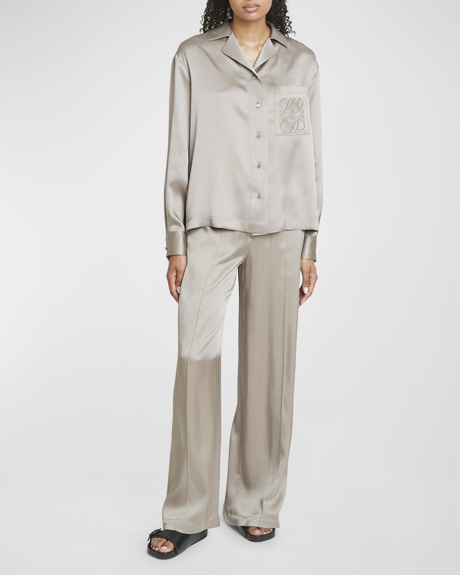 Loewe Silk Pajama Trousers | Neiman Marcus
