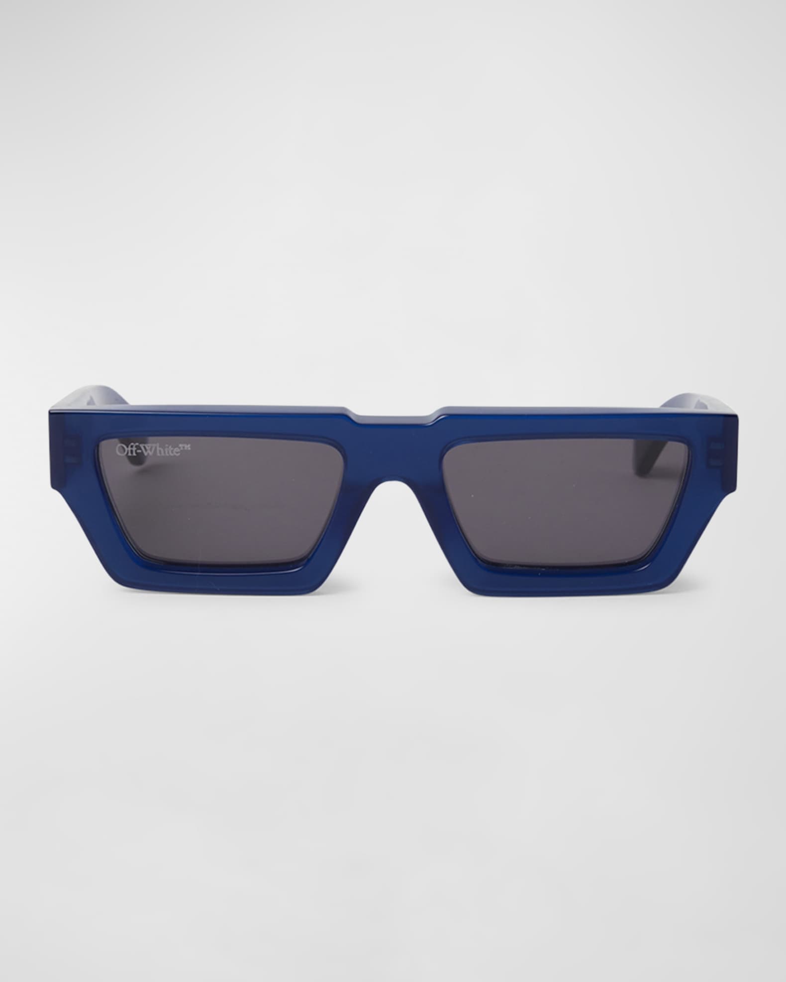 Off-White Men's Manchester Acetate Rectangle Sunglasses, Blue, Men's, Sunglasses Square Sunglasses