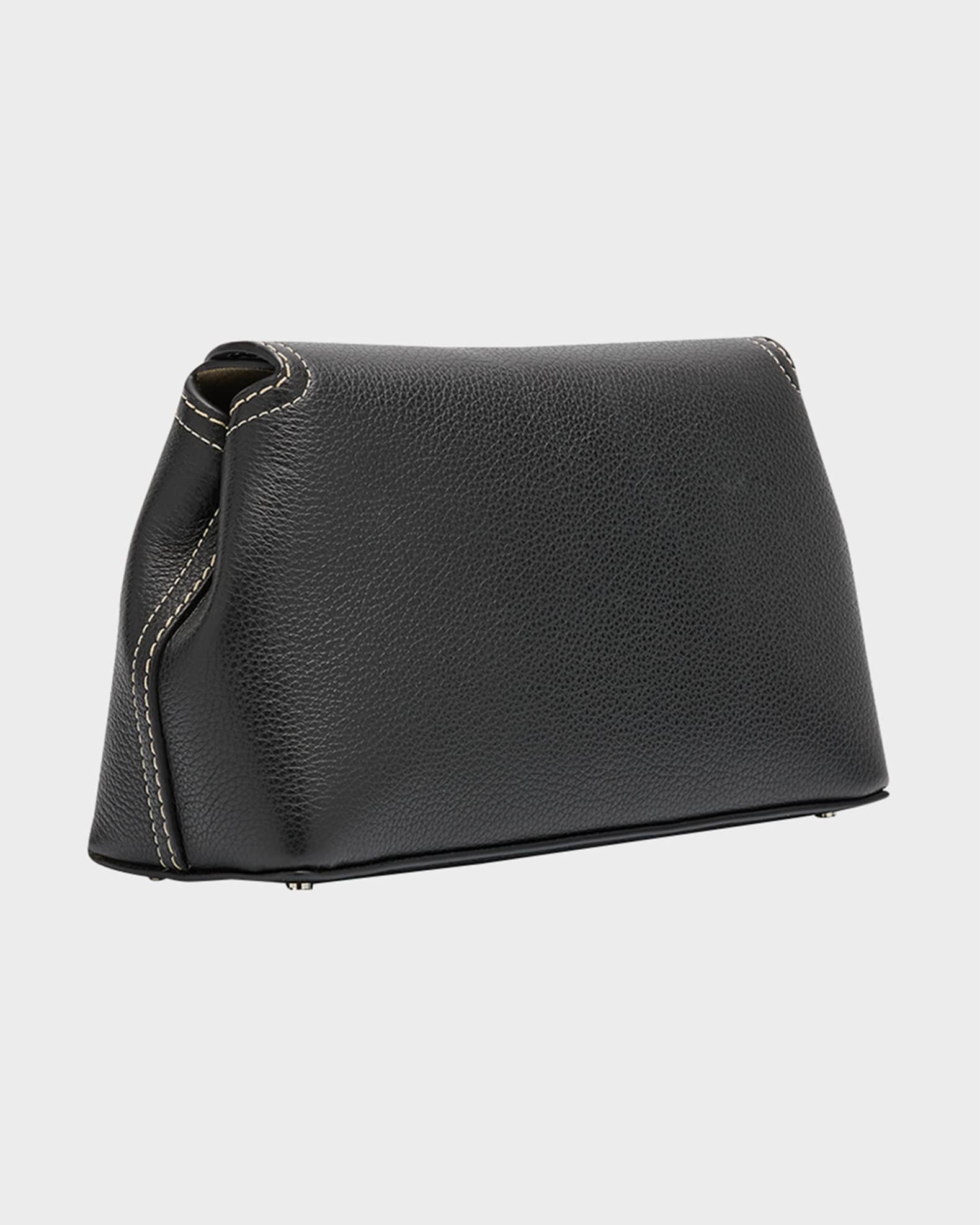 Toteme T-Lock Top Handle Bag in Pebble Grain Leather Neiman Marcus