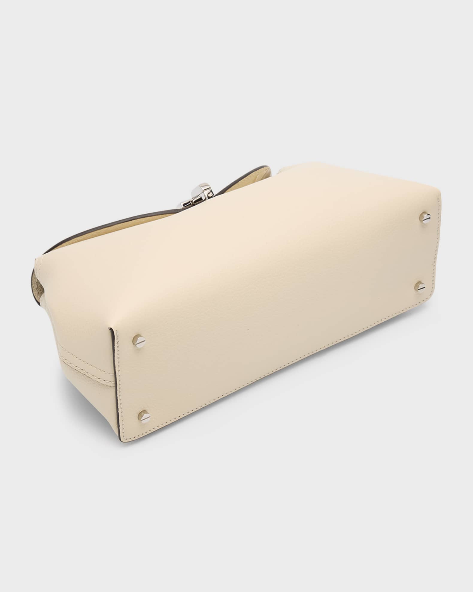 Toteme T-Lock Top Handle Bag in Pebble Grain Leather | Neiman Marcus