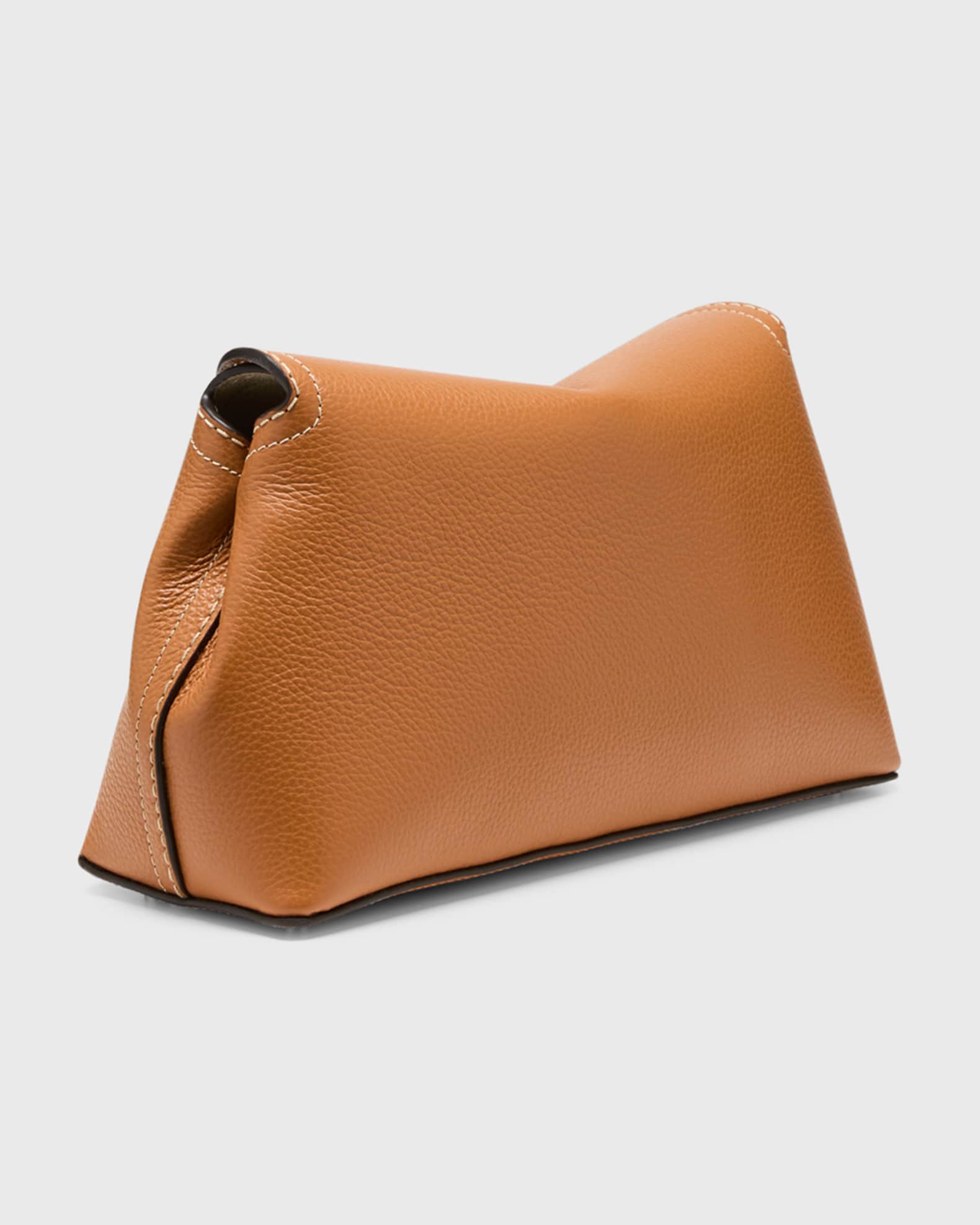 T-Lock leather top handle black – TOTEME