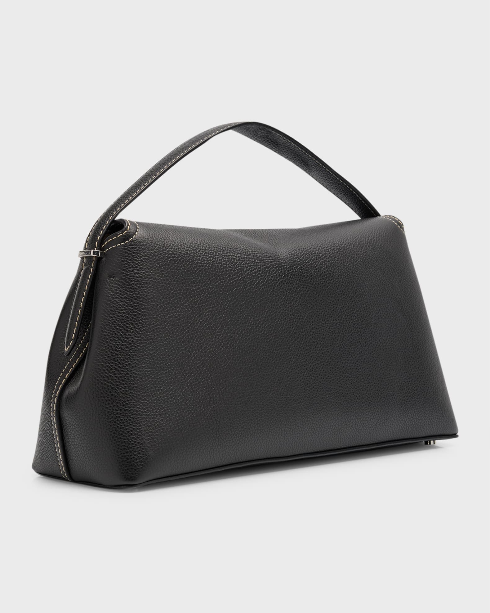 Toteme T Lock Top Handle Bag in Pebble Grain Leather Neiman Marcus