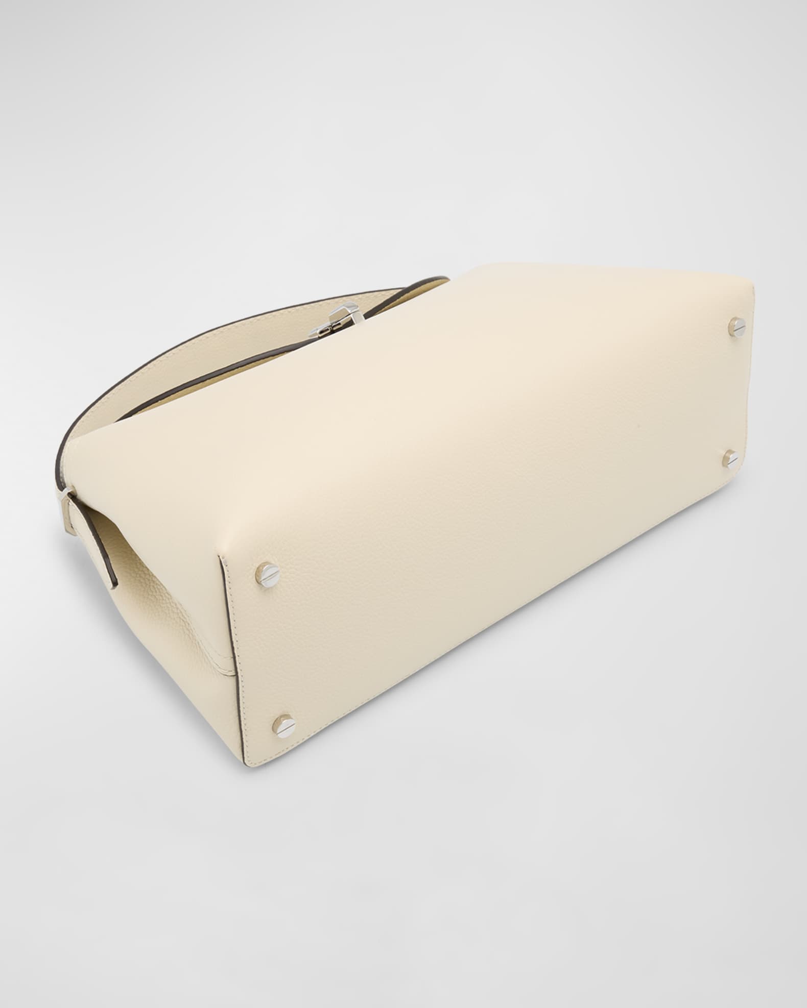 T-Lock Top Handle Bag in Pebble Grain Leather 1
