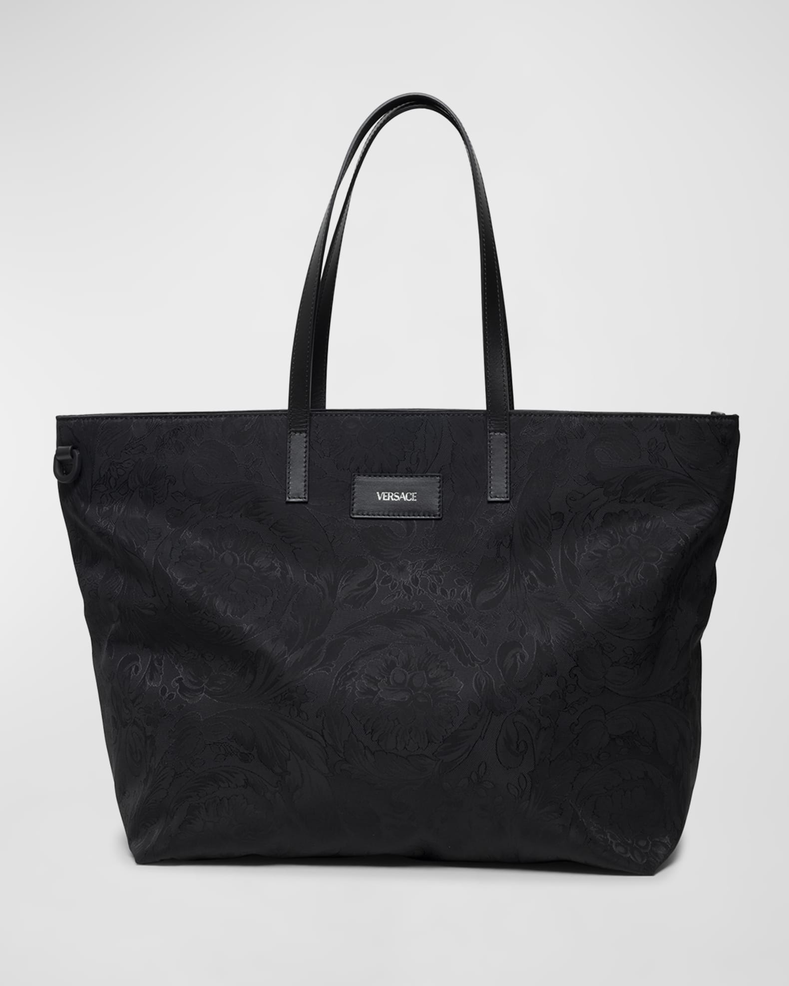 Versace LogoPrint Calf Leather Diaper Bag Neiman Marcus