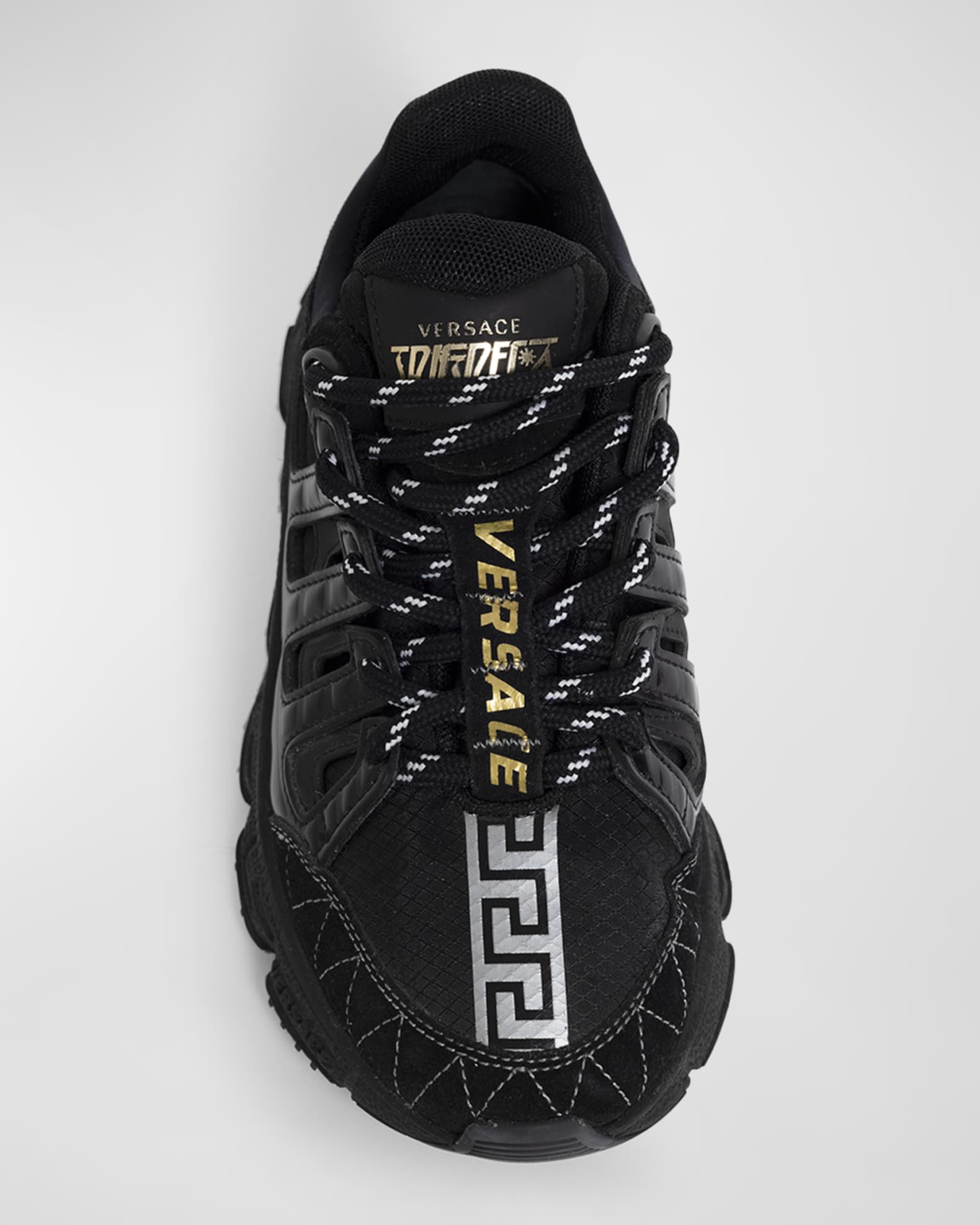 Versace Kid's Trigreca Lace-Up Sneakers, Kids | Neiman Marcus