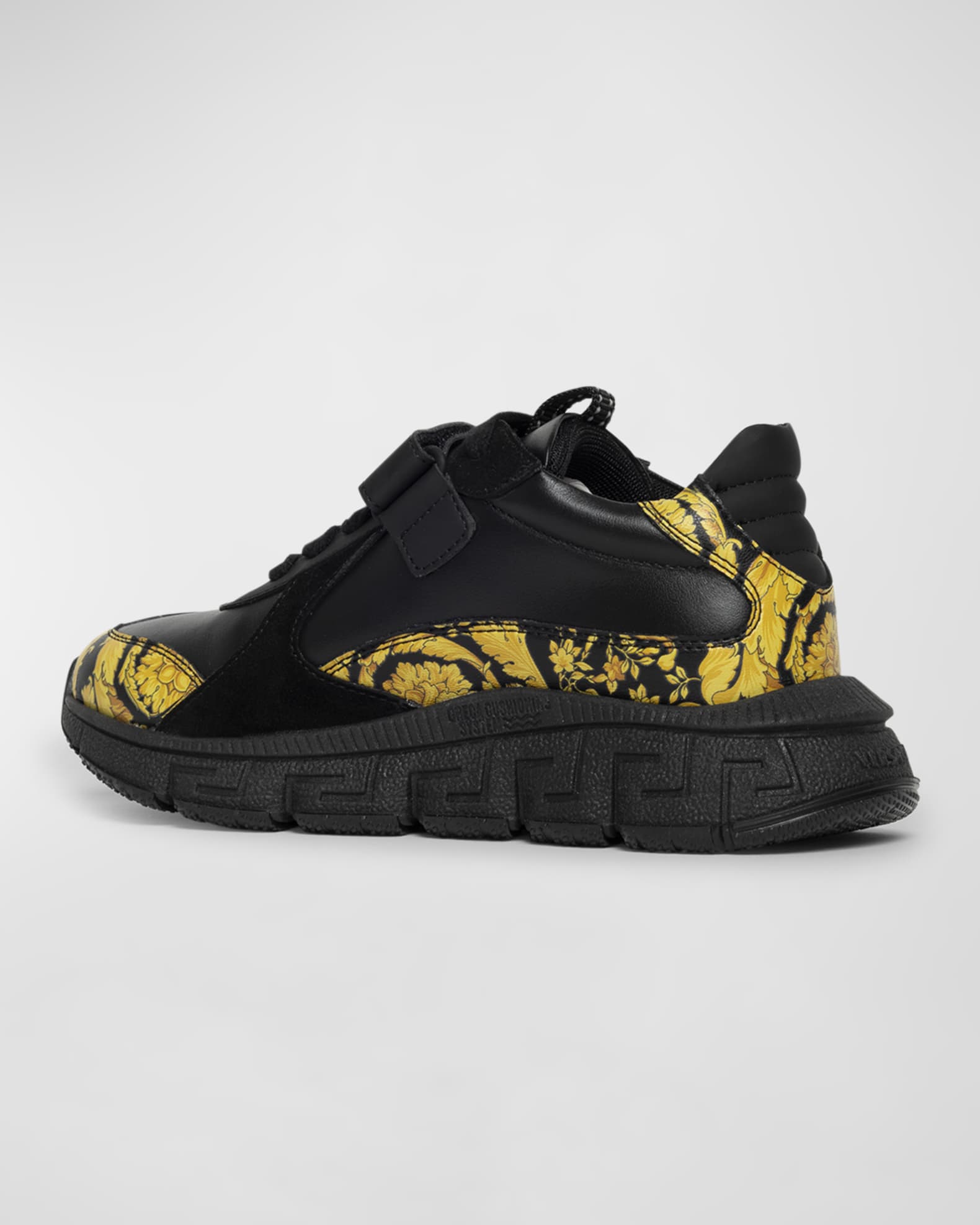 Versace Boy's Trigreca BaroccoPrint LowTop Sneakers, Kids Neiman Marcus