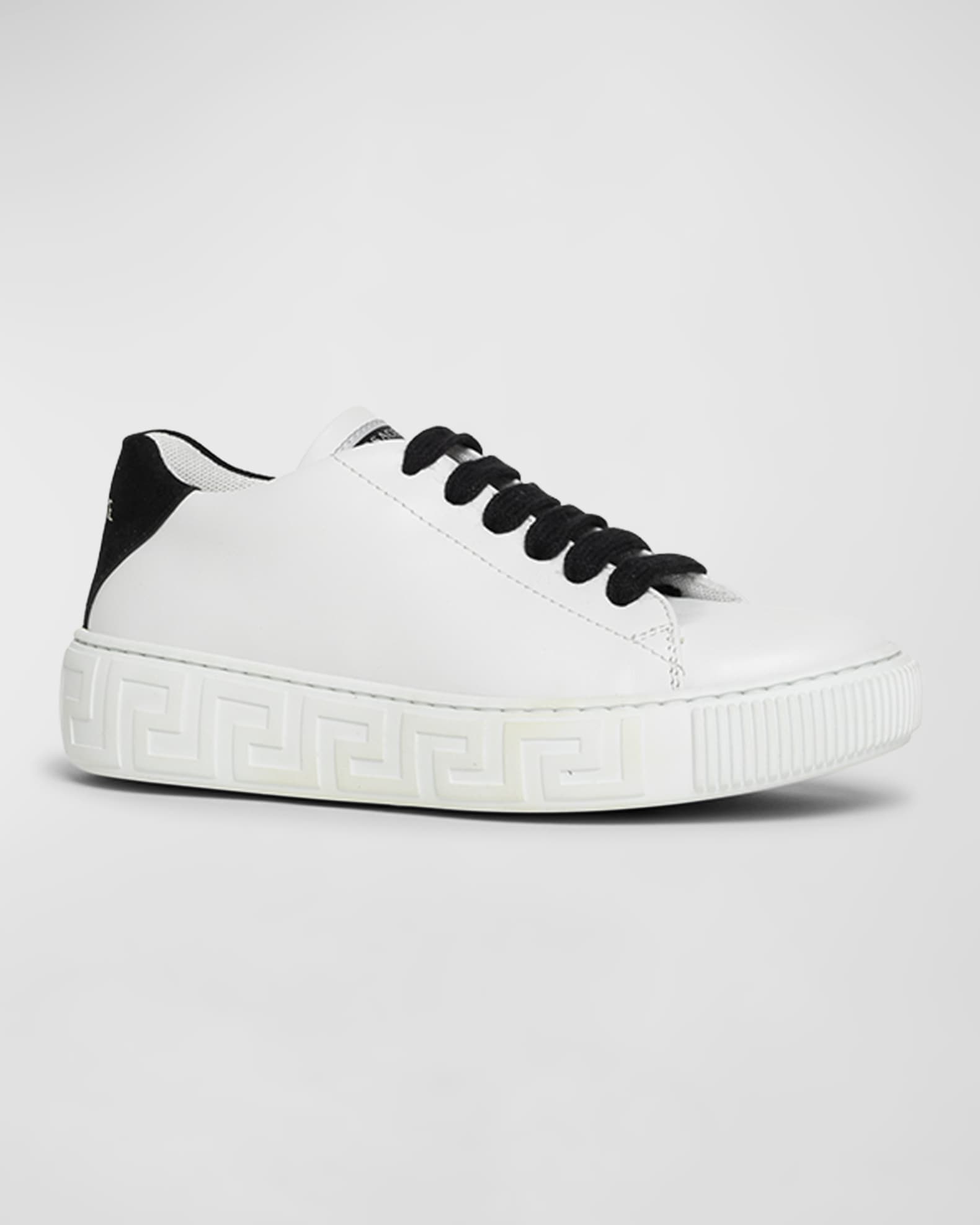 Versace Kid's Leather LowTop Classic Sneakers, Toddlers Neiman Marcus