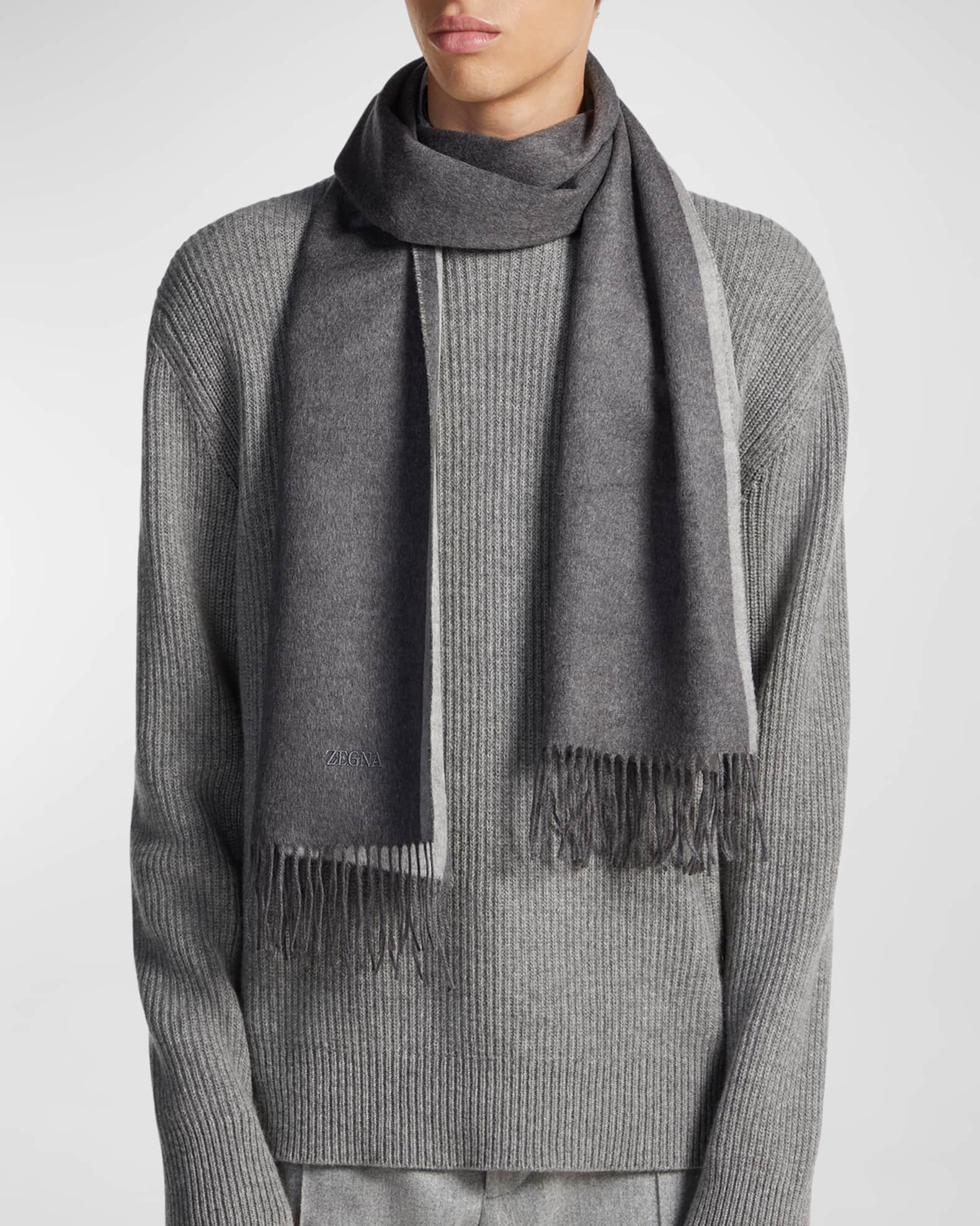 Louis Vuitton  Black Hooded Wrap Coat In Wool & Silk With Fringe