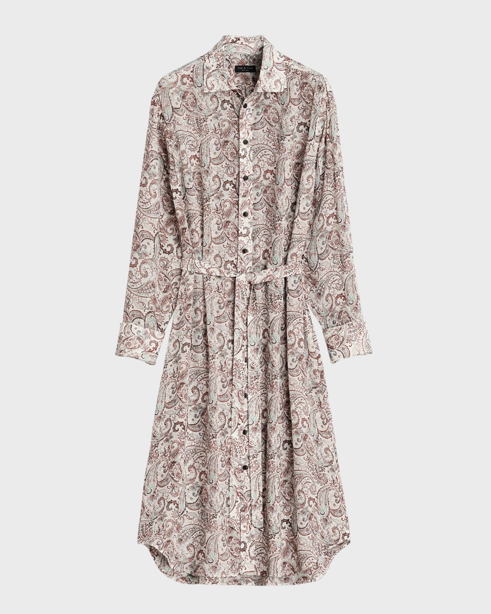 Rag & Bone Leona Sheer Paisley Midi Shirtdress