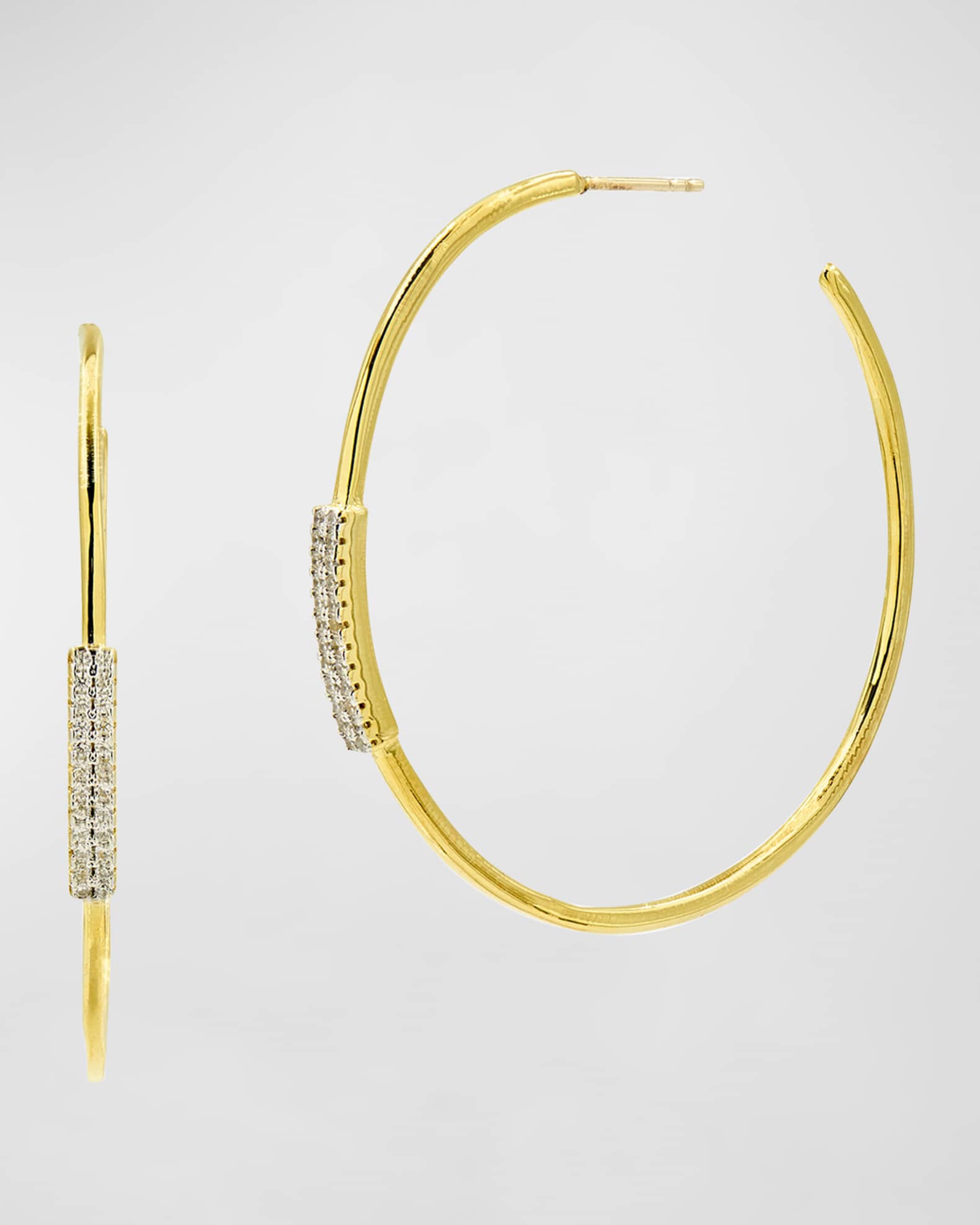 Freida Vintage Gold Hoop Earrings In Burnt Sienna