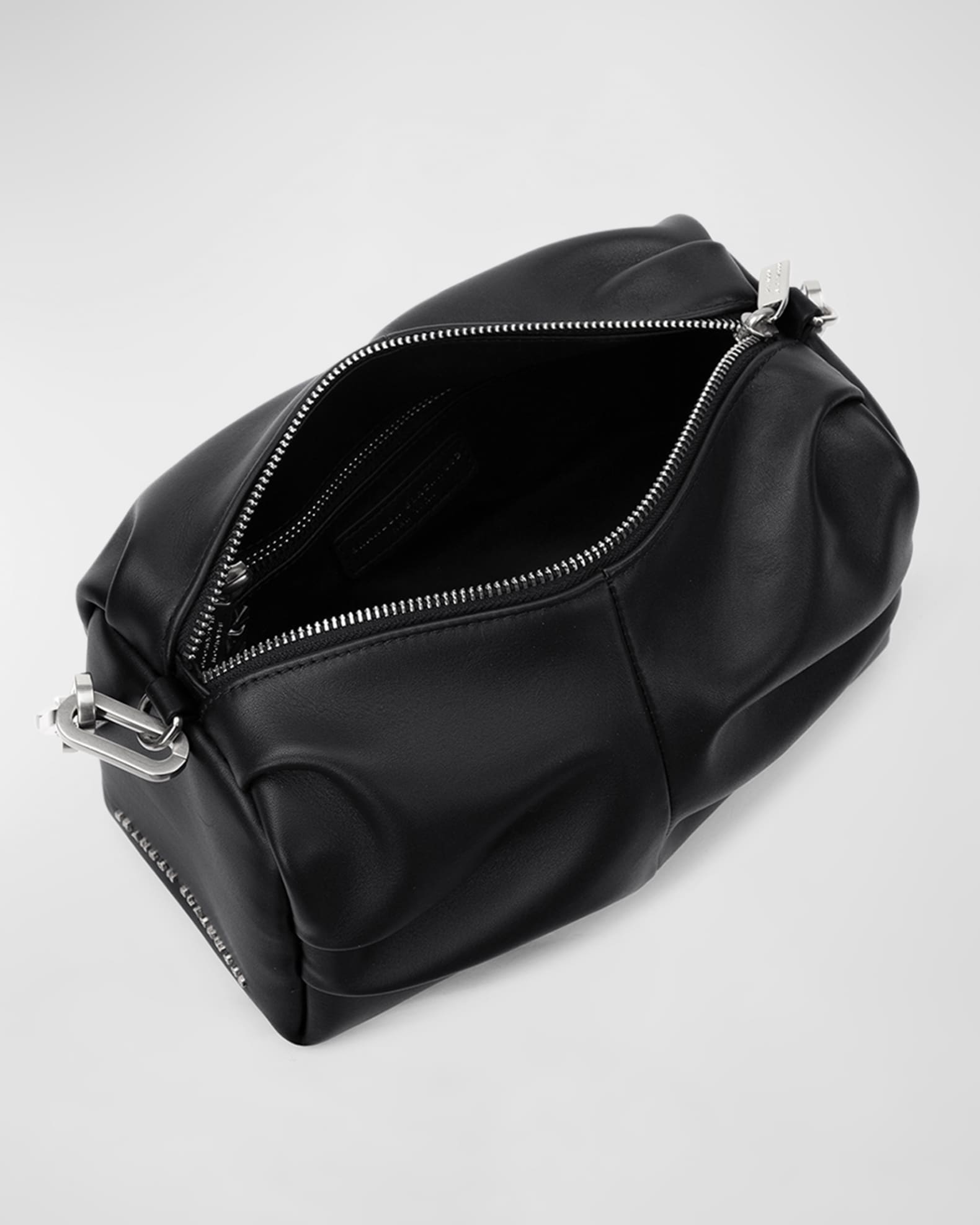 Brandon Blackwood Valentia Ruched Leather Chain Shoulder Bag, Women's, Handbags & Purses Shoulder Bags