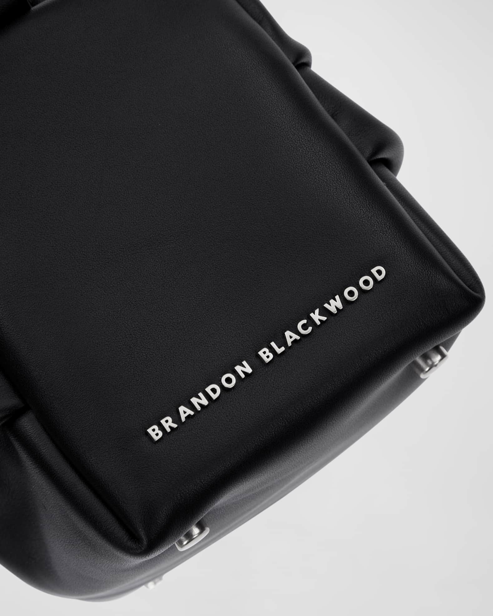 Brandon Blackwood Valentia Ruched Leather Chain Shoulder Bag Neiman 