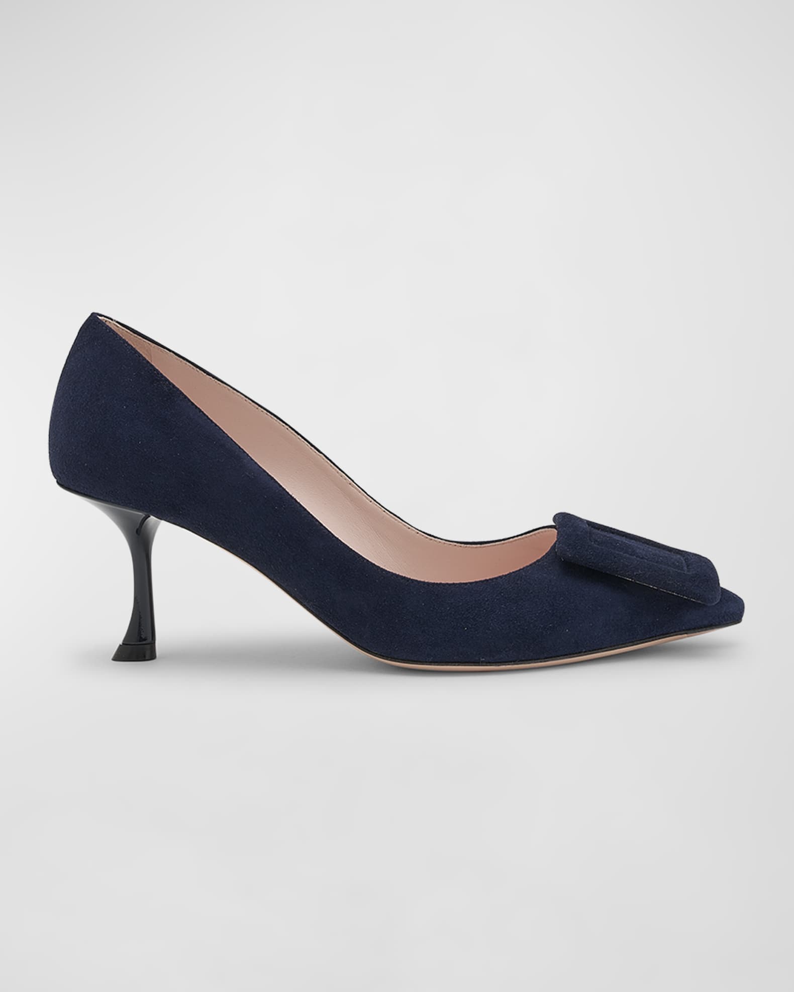 Roger Vivier Viv In The City Suede Buckle Pumps Neiman Marcus
