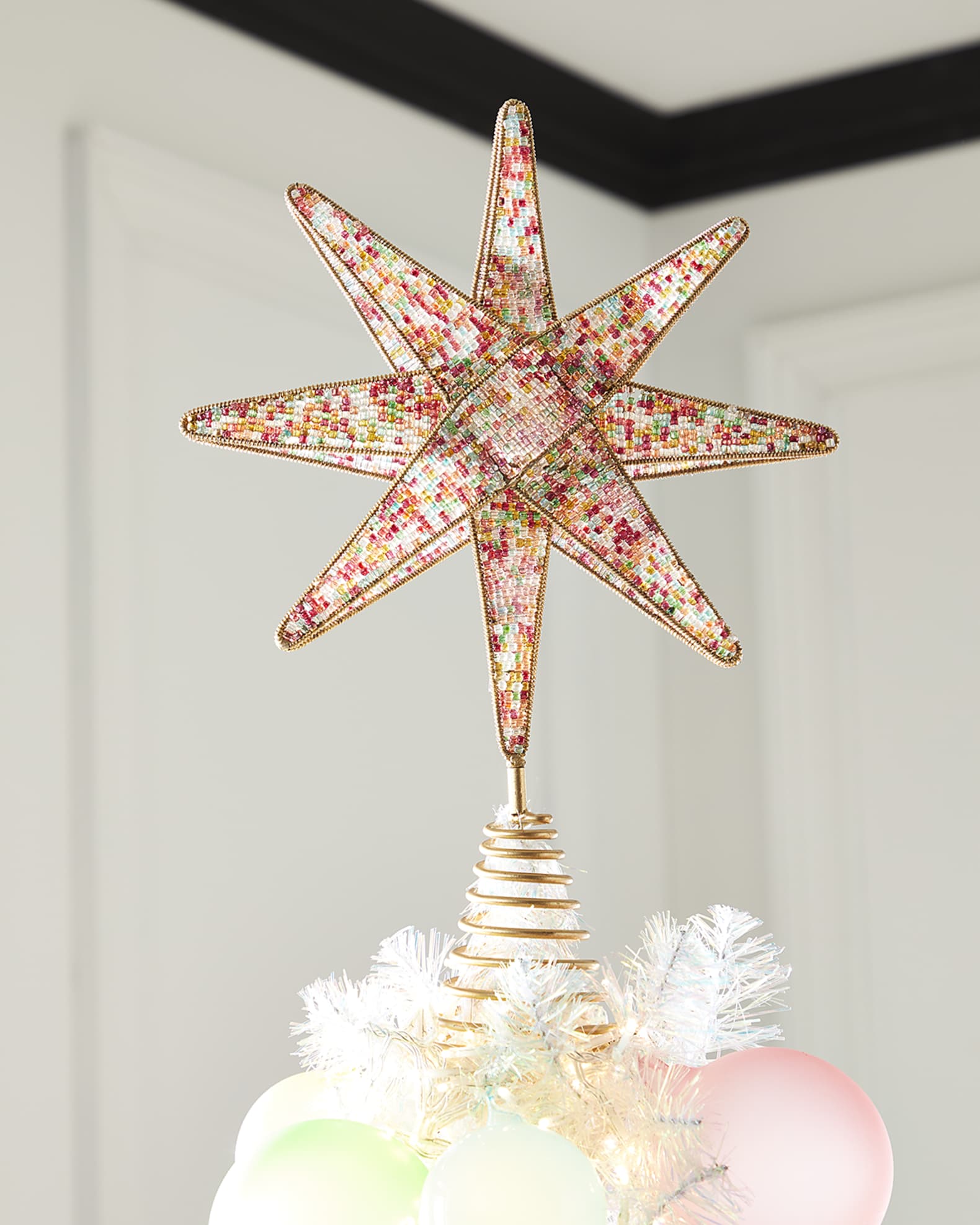 Coton Colors 15.5" Multi Colored Beaded Large Tree Topper Neiman Marcus