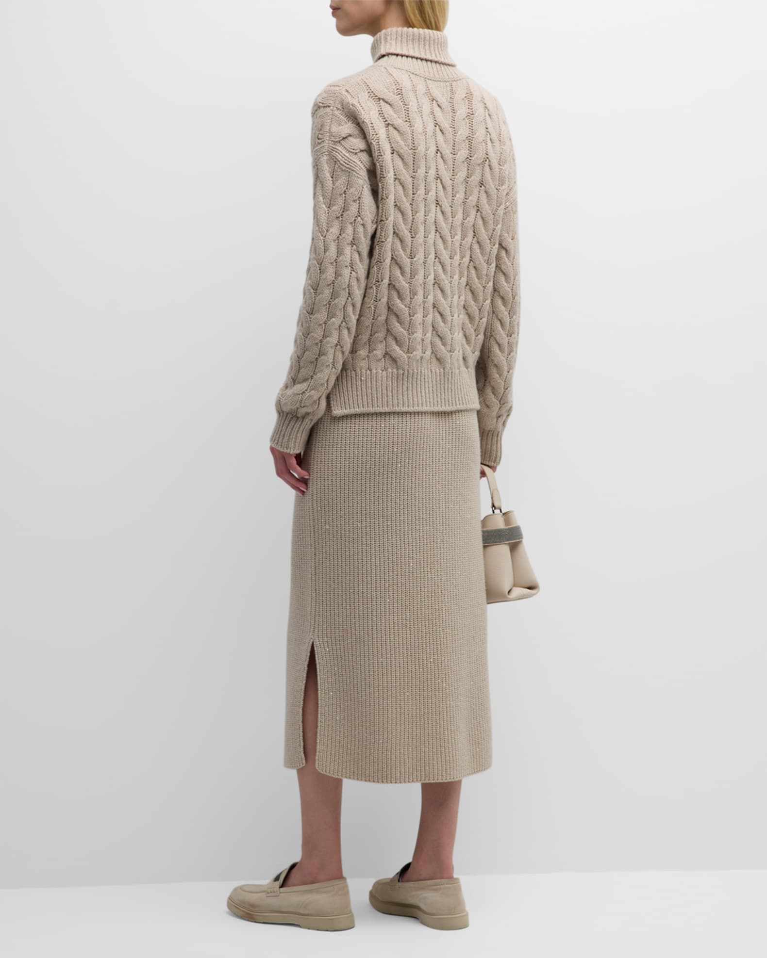 Pull En Cachemire Brunello Cucinelli - Modèle 'Flora' Perles, Taille 38, Blanc - Neuf Sans étiquette