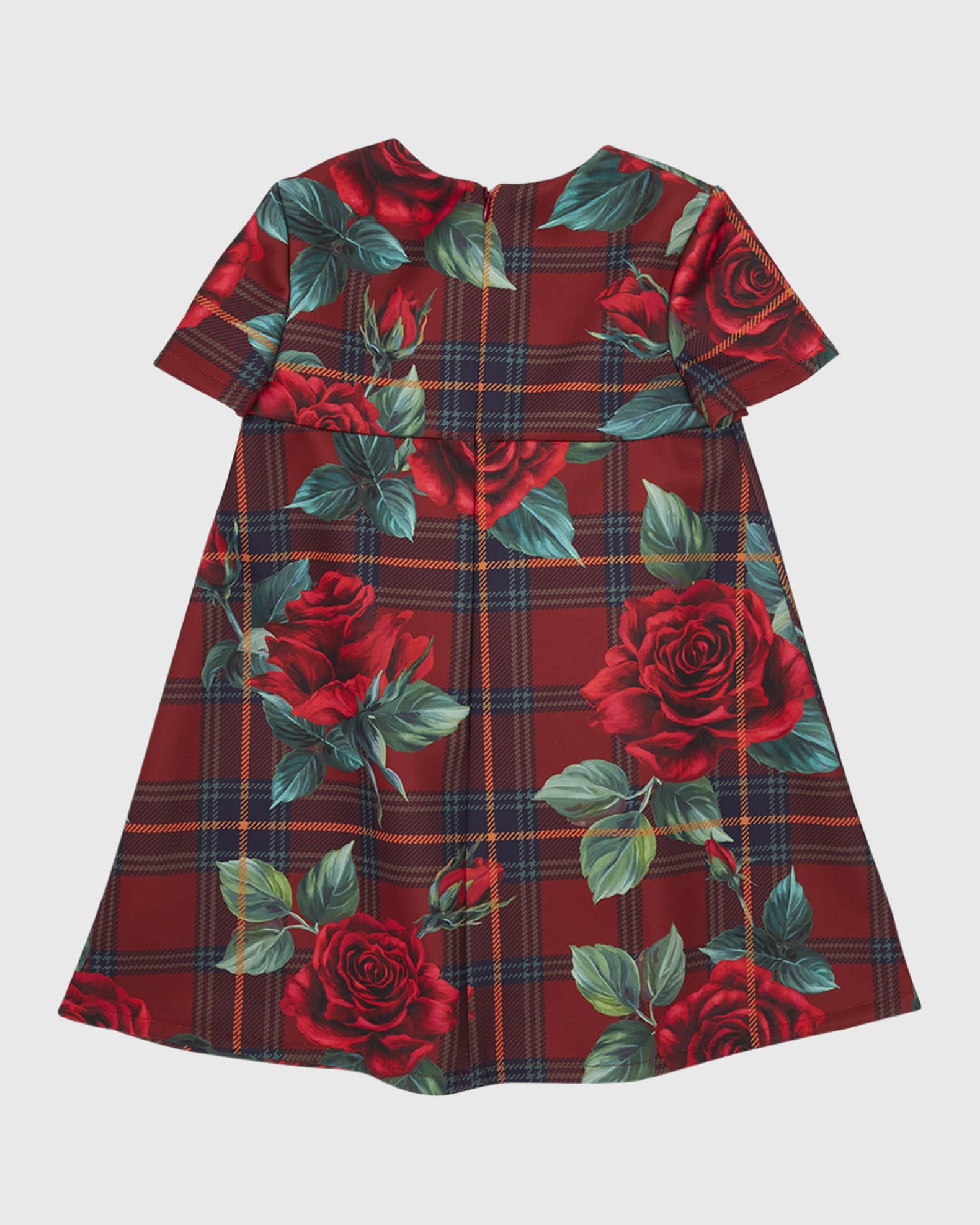 Dolce&Gabbana Girl's Back To School Rose-Print Pleated Dress, Size 4-6 ...