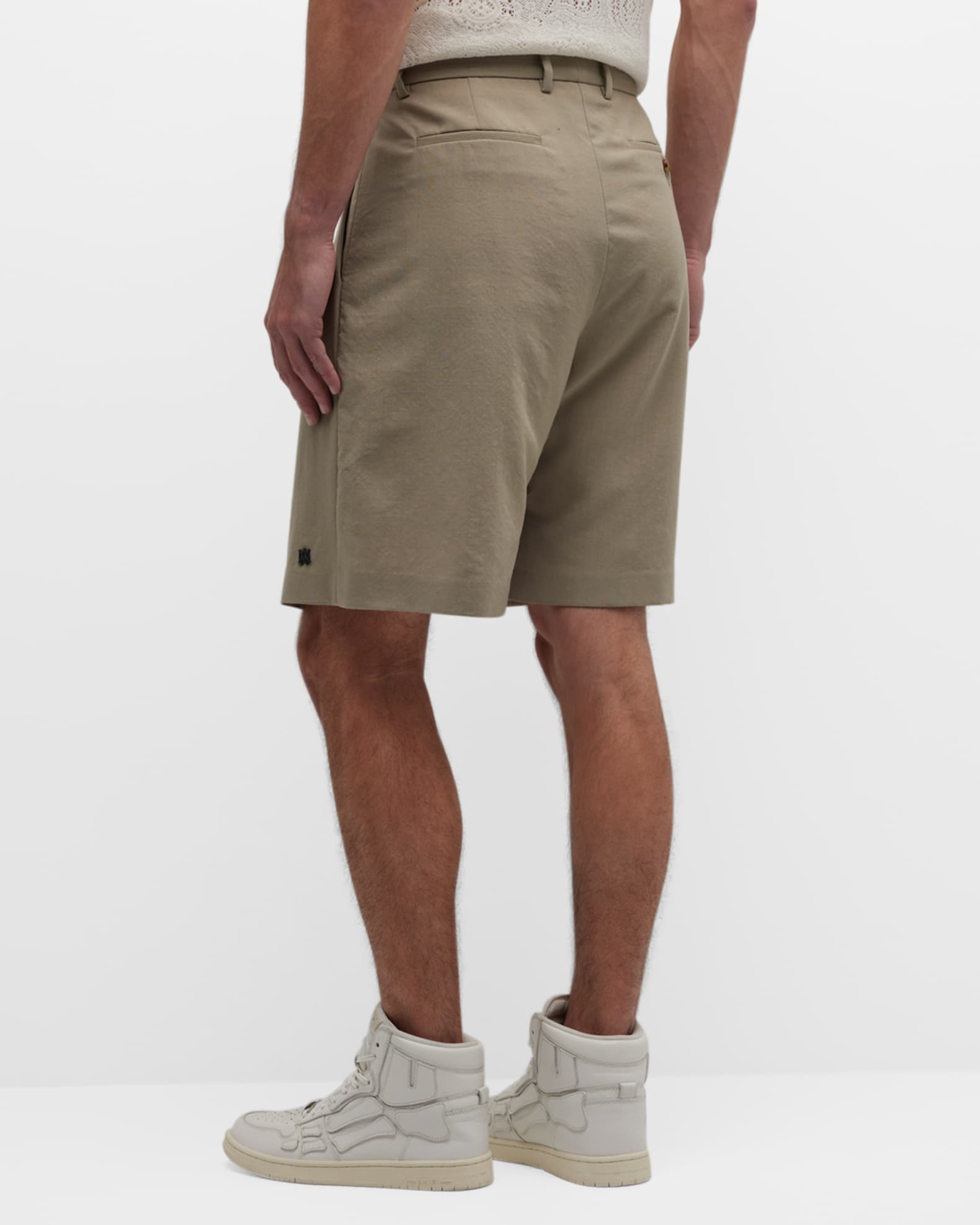 AMIRI pleated wool-blend shorts - Neutrals