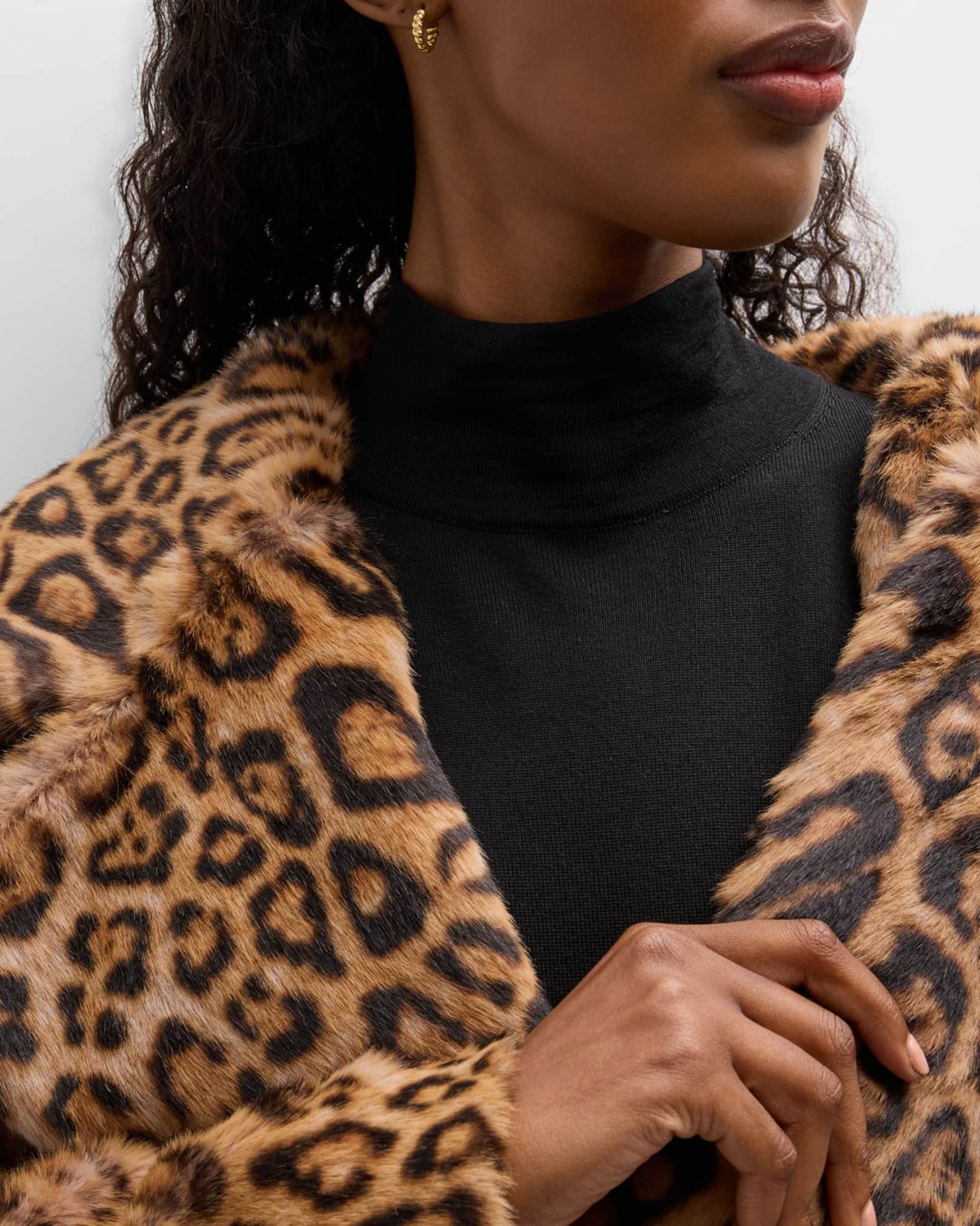 SIMONMILLER Jetz Cheetah Faux Fur Coat Neiman Marcus